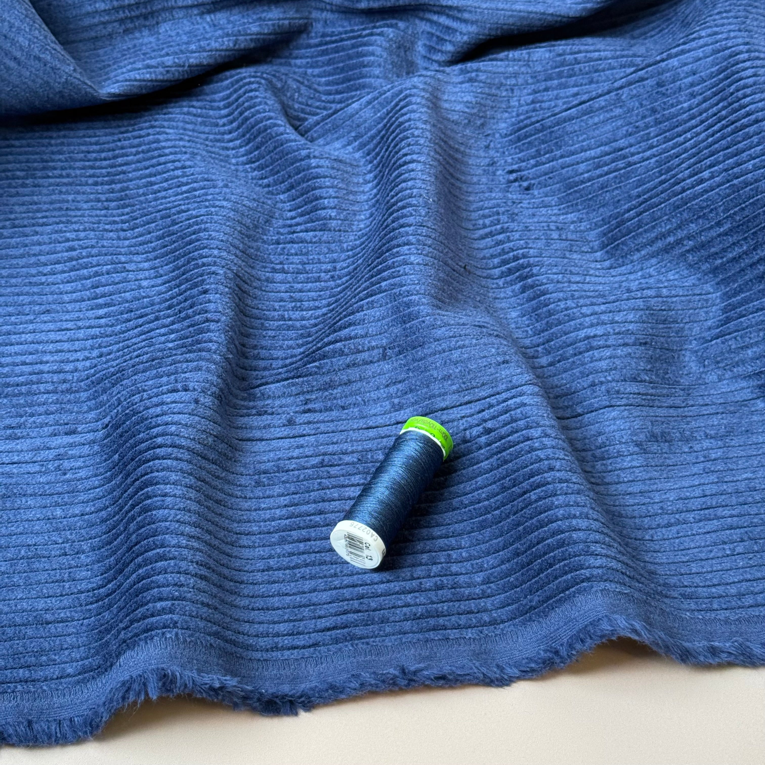 Pure Cotton Washed Corduroy 4.5W in Dark Blue