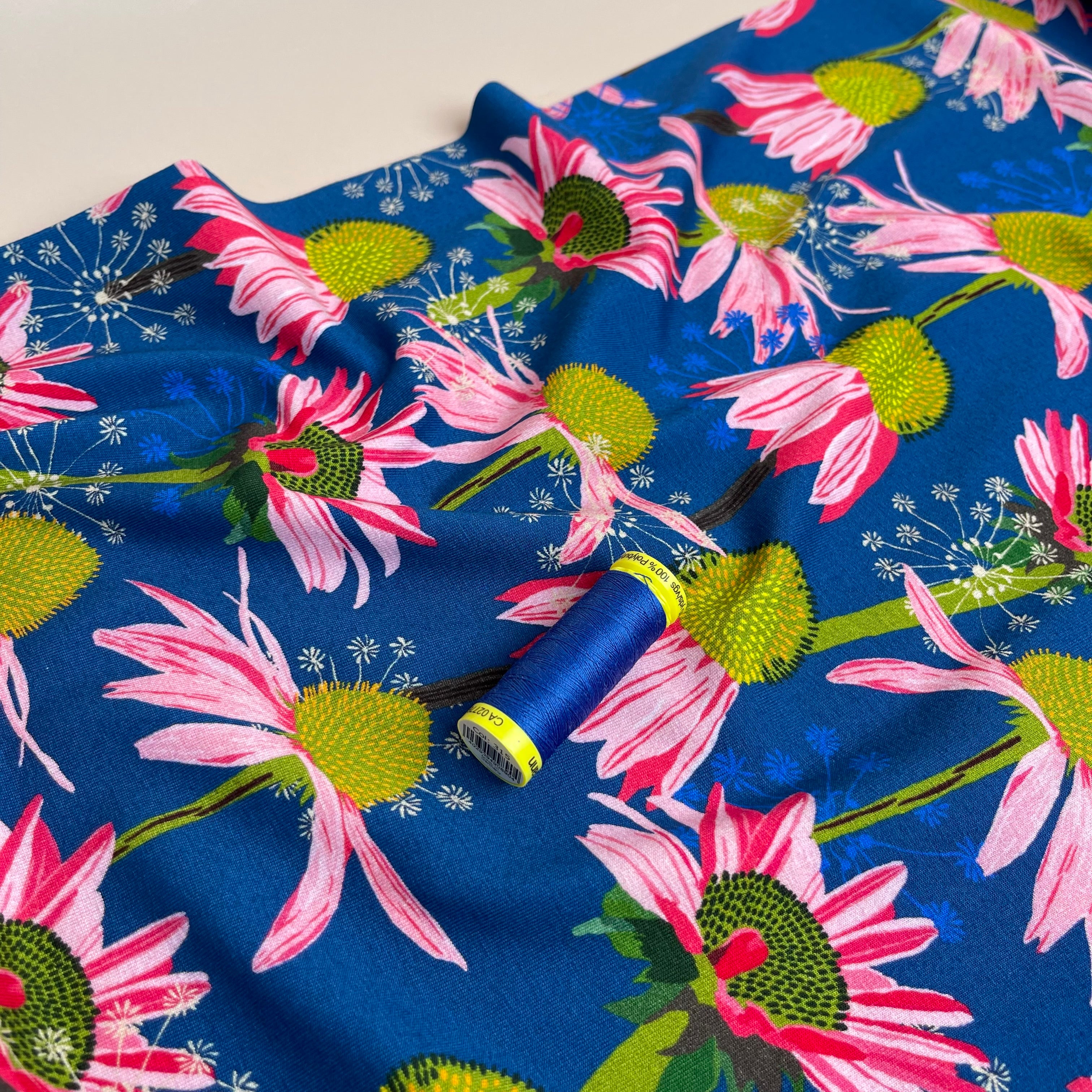 Danish Design - Autumn Flowers Cotton Jersey Fabric