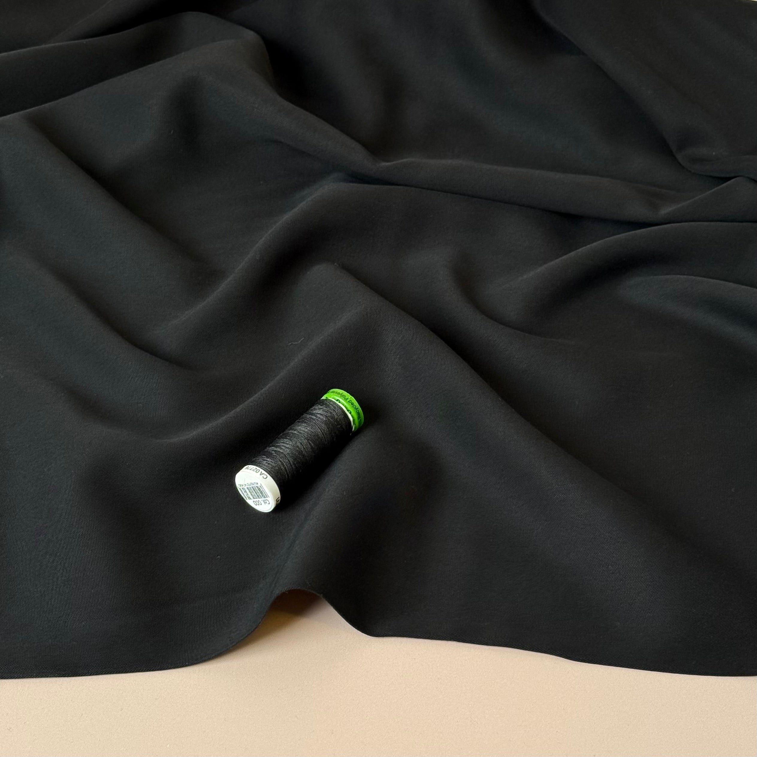 Lush in Black TENCEL™ Lyocell Sandwashed Twill
