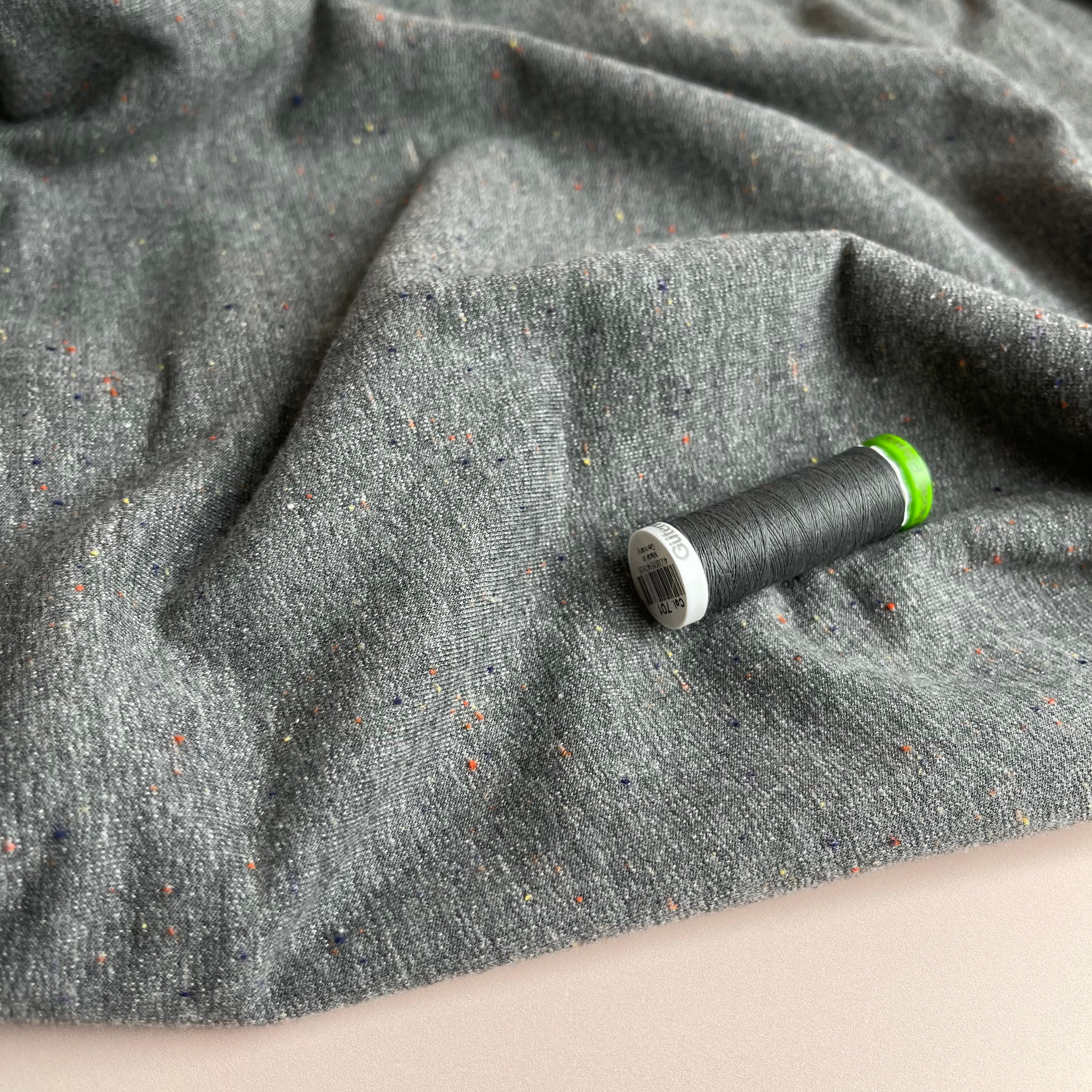 Cosy Colours Charcoal Grey with multi Flecks Sweat-Shirting