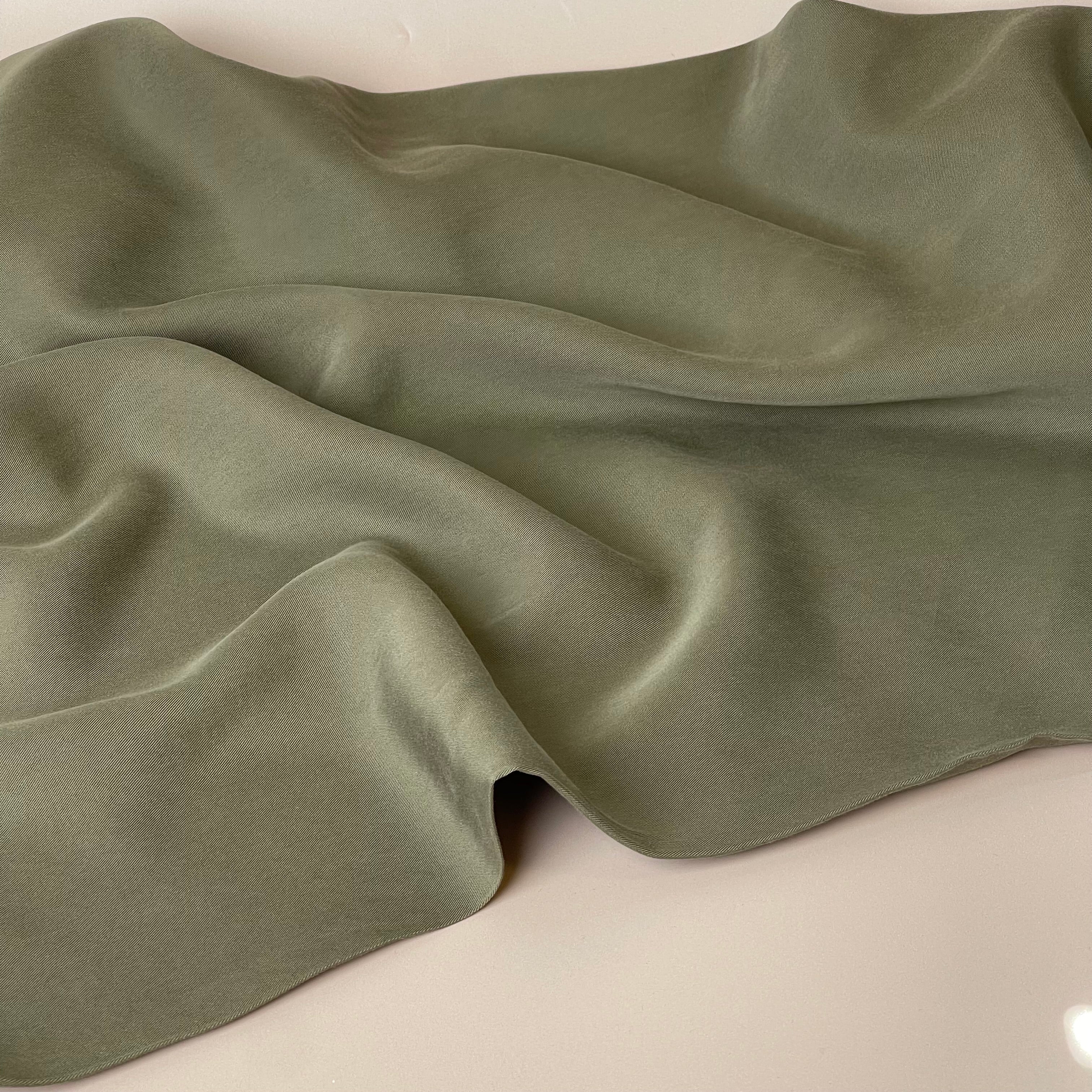 REMNANT 1.8 Metres - Lush in Olive TENCEL™ Lyocell Sandwashed Twill
