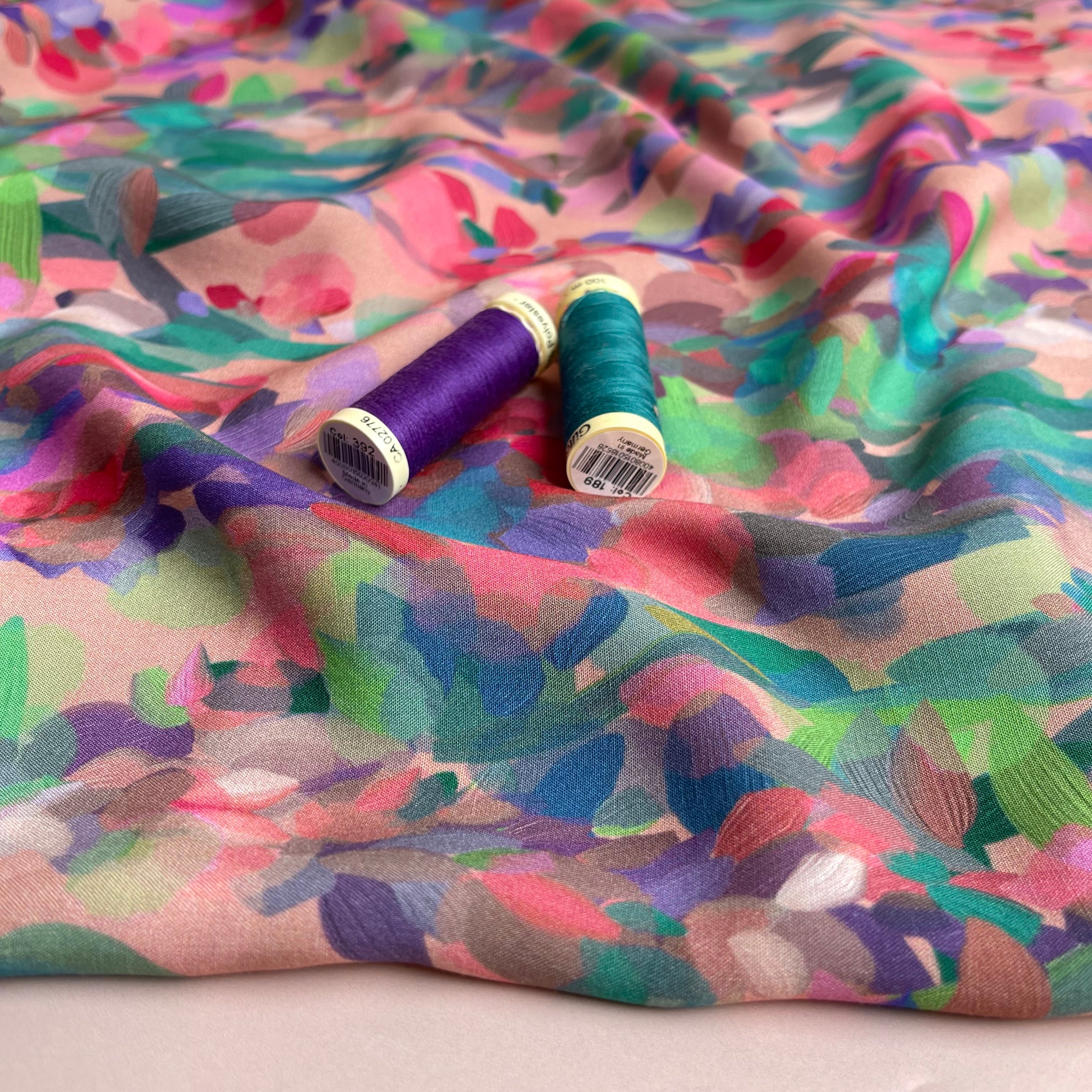 Summer Party - Lupine Petals Blush ECOVERO™ Viscose