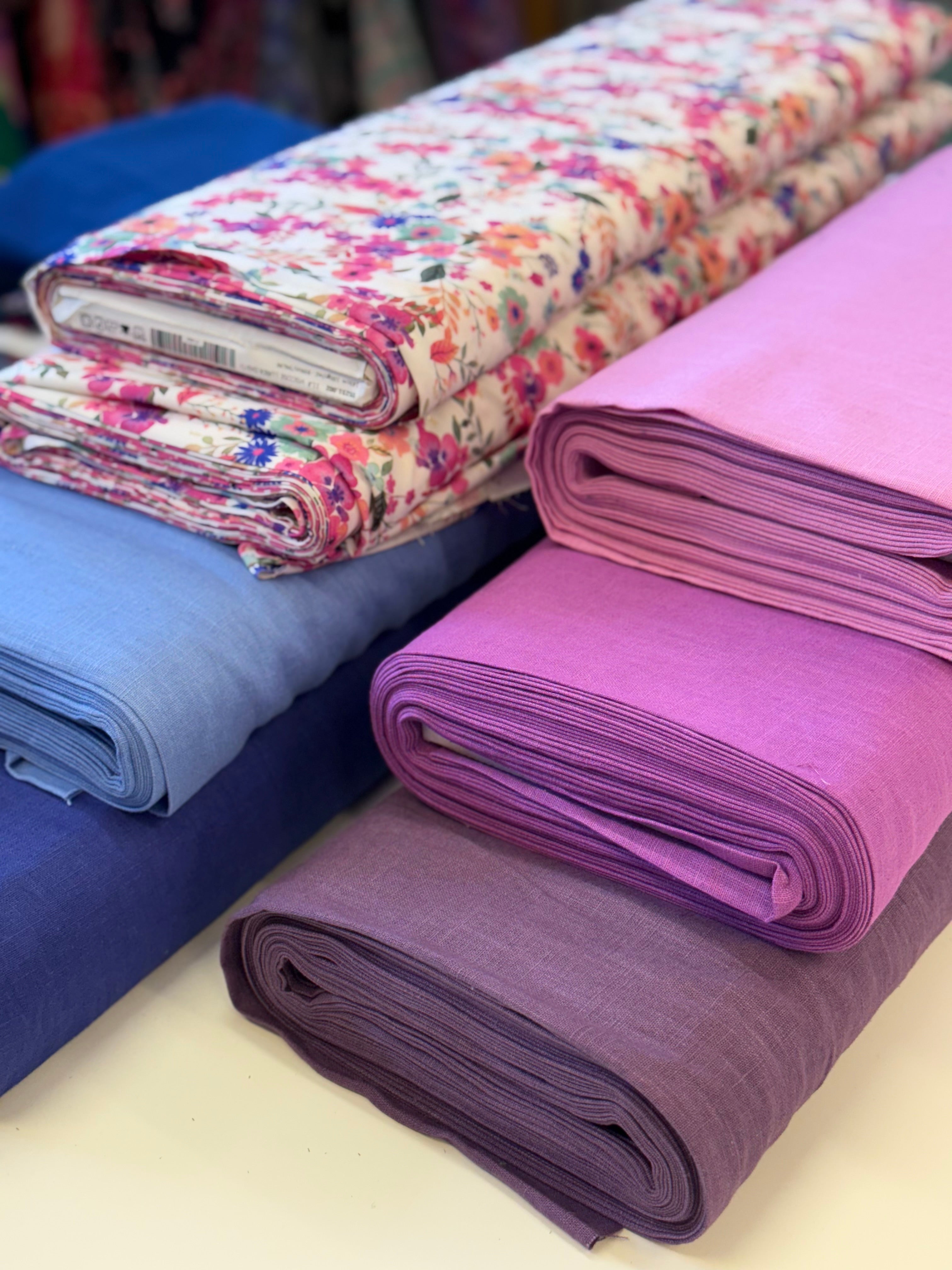Summer Flowers with Lurex Viscose Fabric