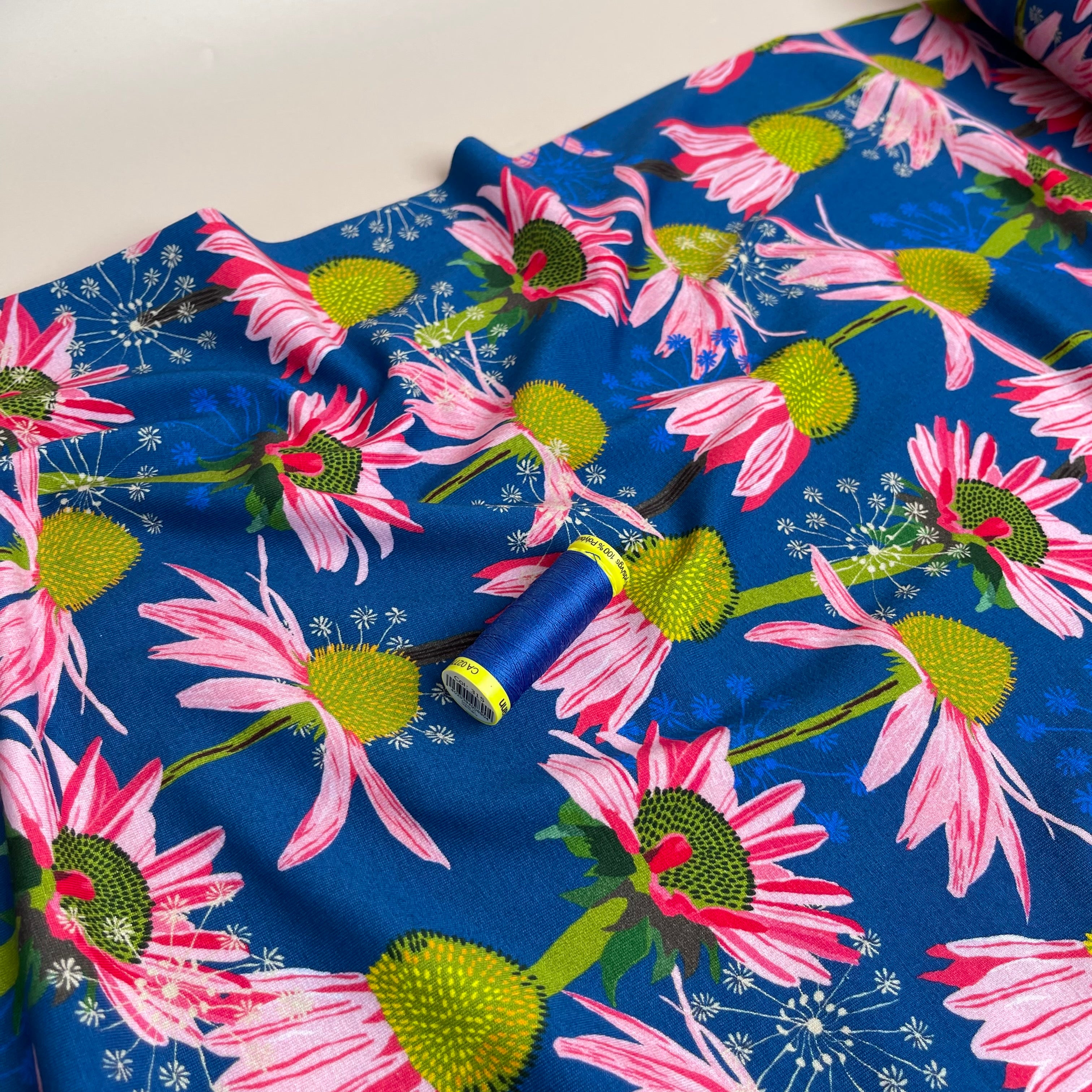 Danish Design - Autumn Flowers Cotton Jersey Fabric