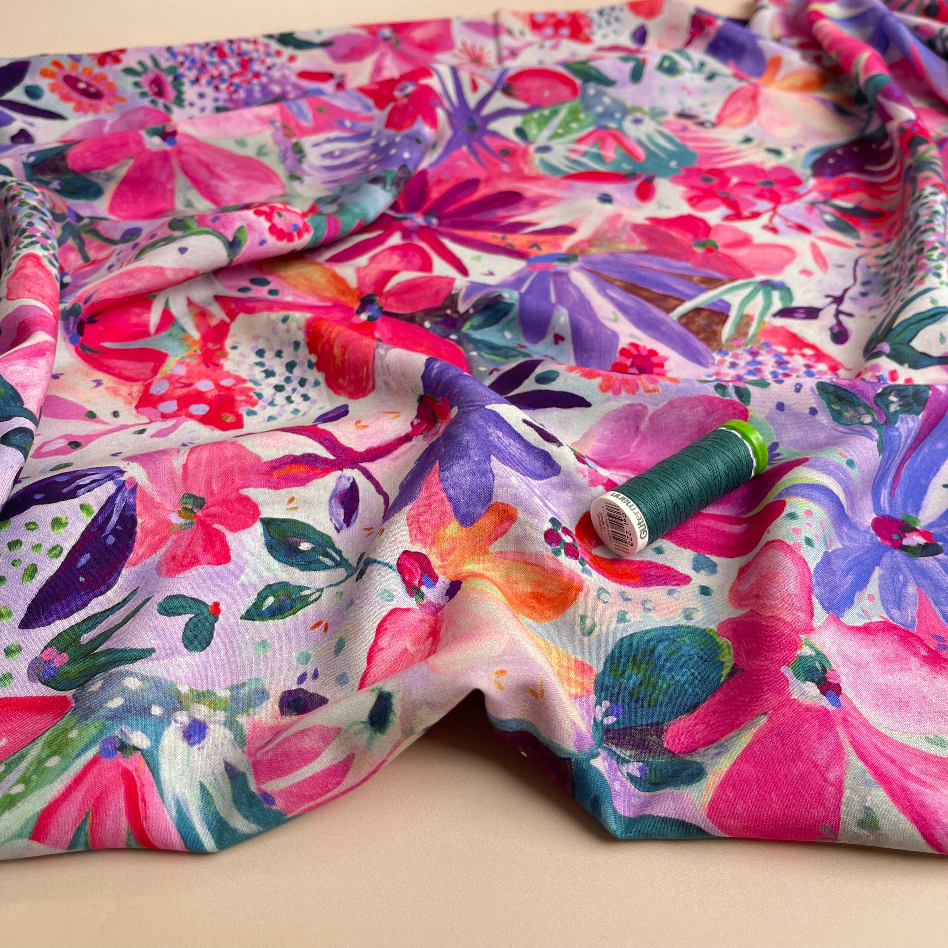 REMNANT 0.47 Metre - Nerida Hansen - Soiree Pink Viscose with LENZING™ ECOVERO™ fibres
