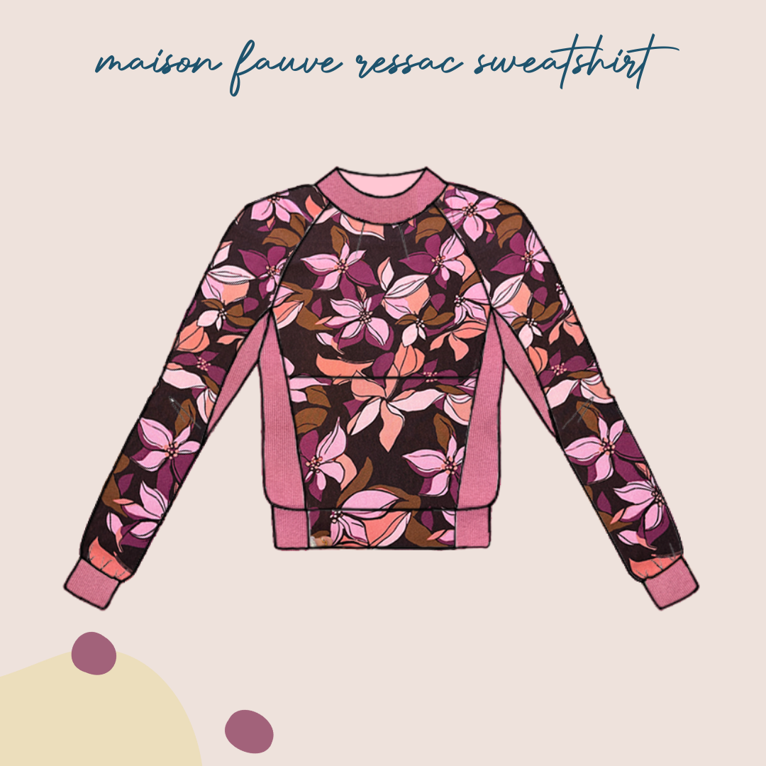 Sewing Kit - RESSAC Sweater WITH pattern - Multiple Colour & Print Options