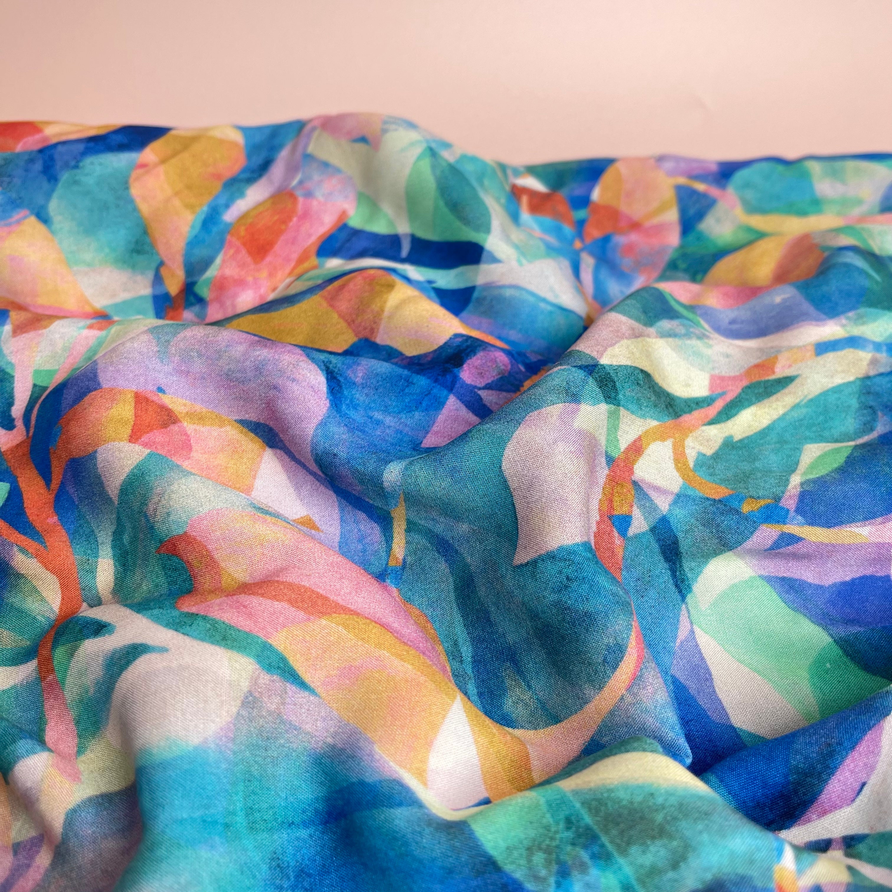 Summer Party - Painted Foliage Coast Viscose Fabric