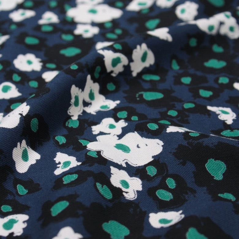 REMNANT 0.85 Metre - Églantine & Zoé - Carlota Atlantic Blue ECOVERO™ Viscose Twill Fabric