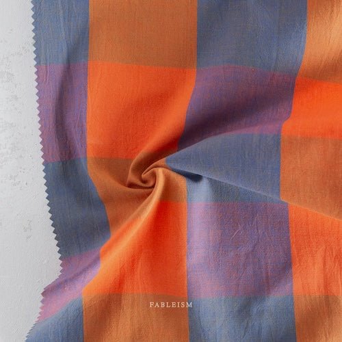 Fableism Supply Co - Cobalt / Red Plaid Yarn Dyed Cotton from Swedish Holidays