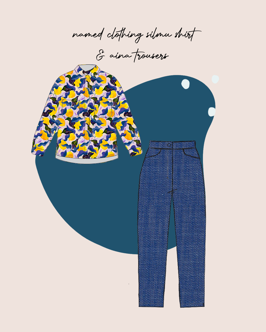 Lamazi Makers Club - March Luxury Bag - Silmu Shirt Sewing Kit in Cotton Lawn
