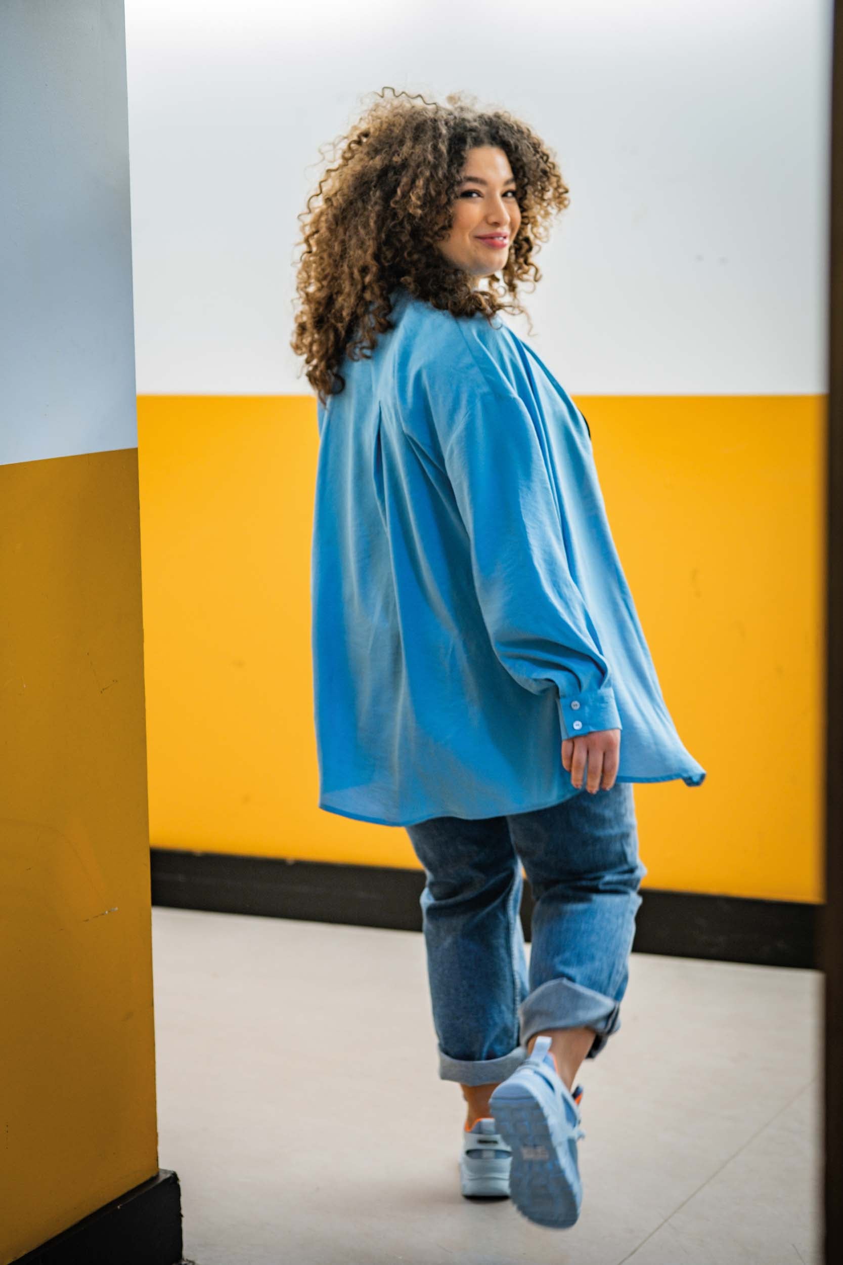 Sewing Kit - CARRY Shirt in Butter Yellow Lush Linen Crepe