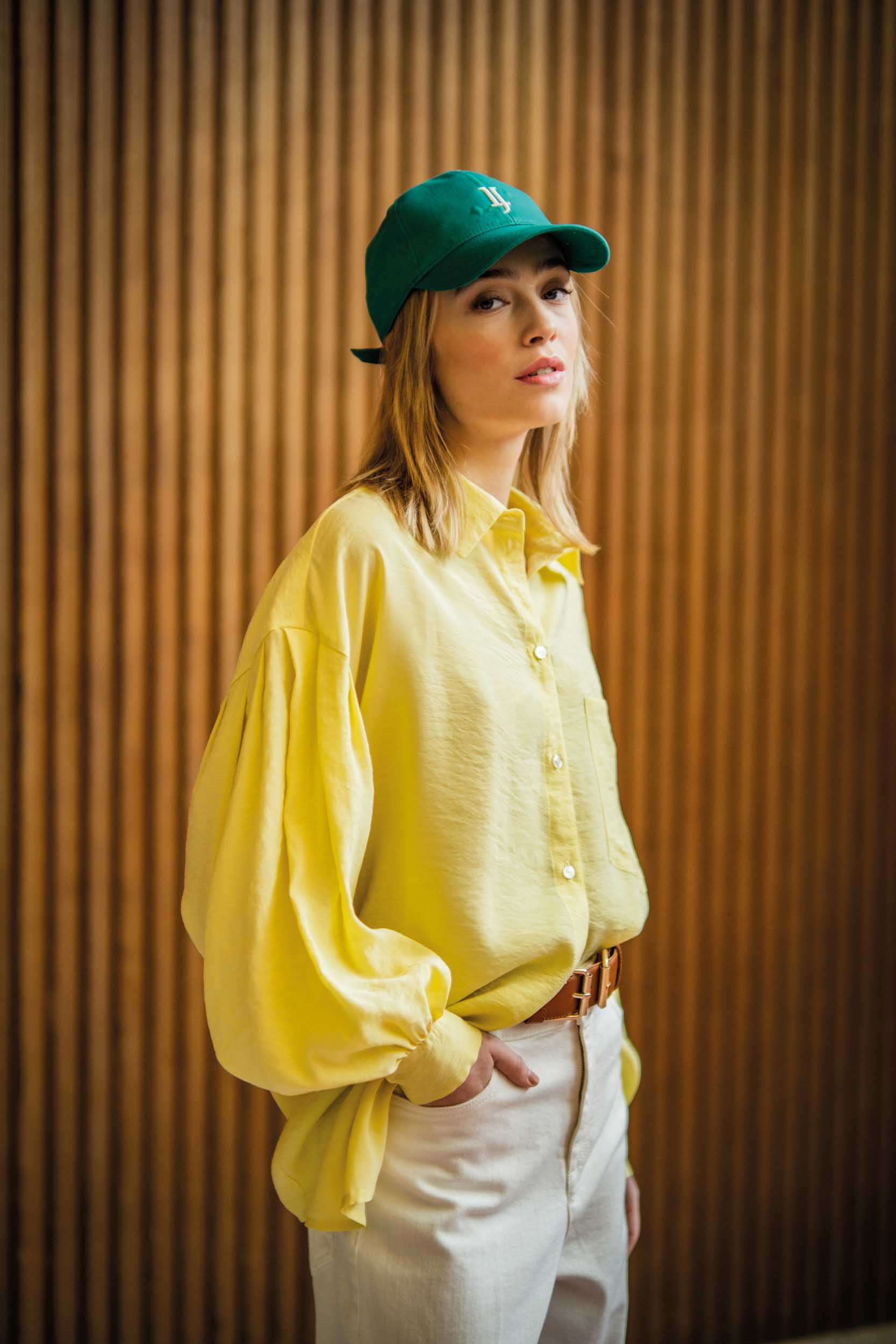 Sewing Kit - CARRY Shirt in Butter Yellow Lush Linen Crepe