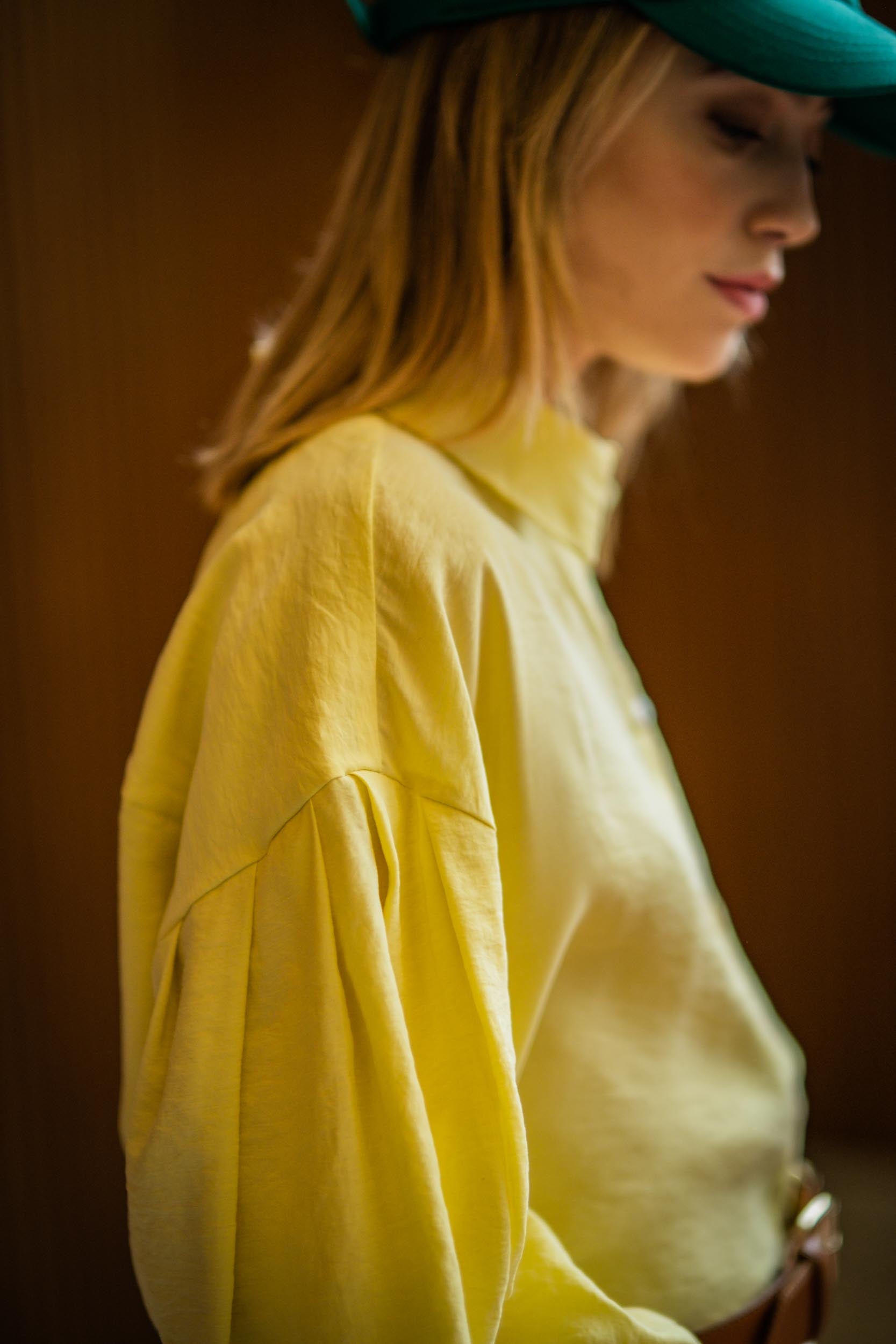 Sewing Kit - CARRY Shirt in Butter Yellow Lush Linen Crepe