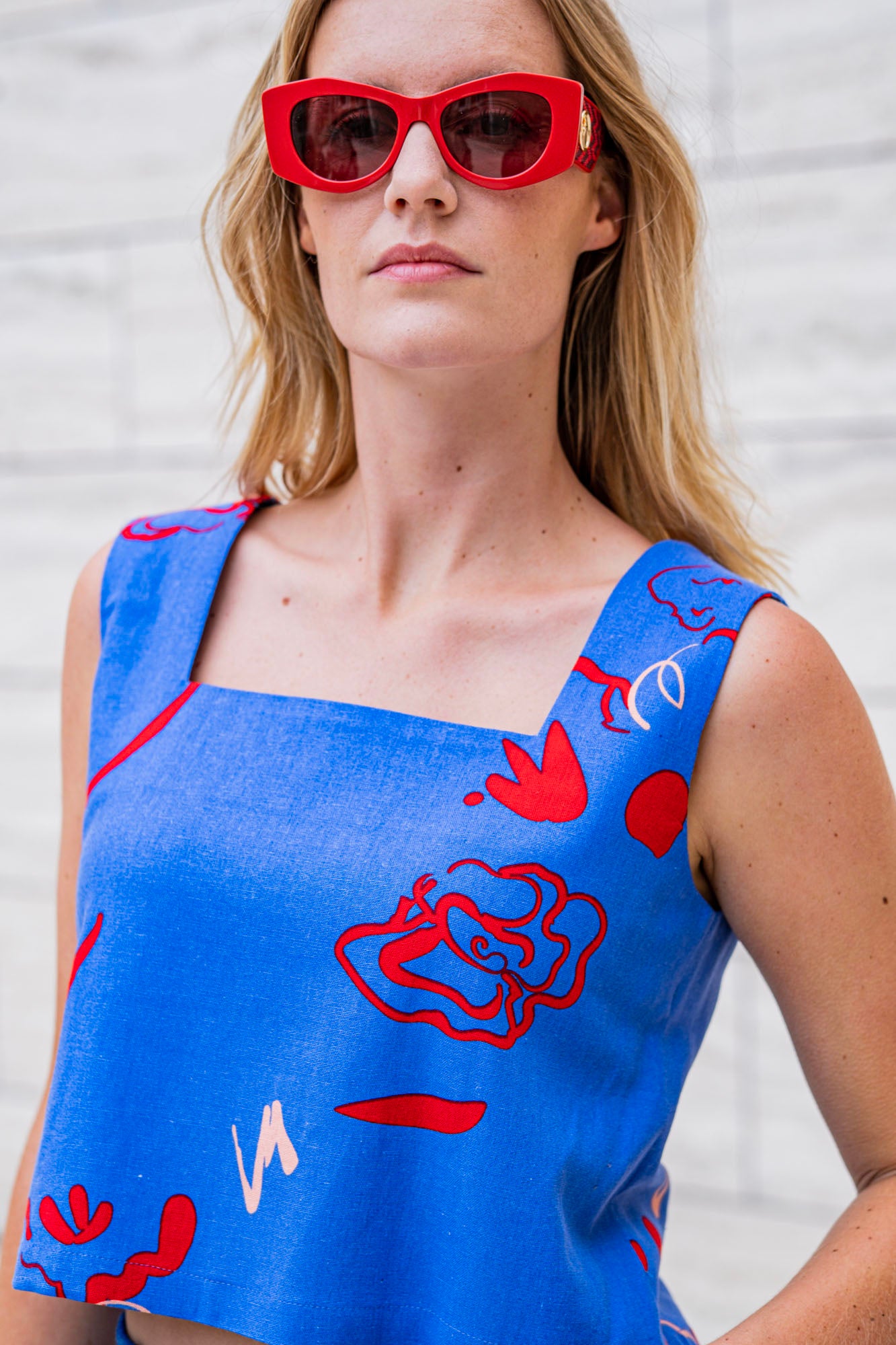 Sewing Kit - UZMA Top in Sealife Linen Viscose