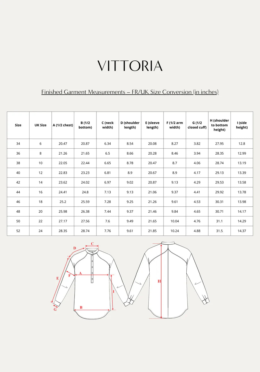 Maison Fauve - VITTORIA Blouse Paper Sewing Pattern