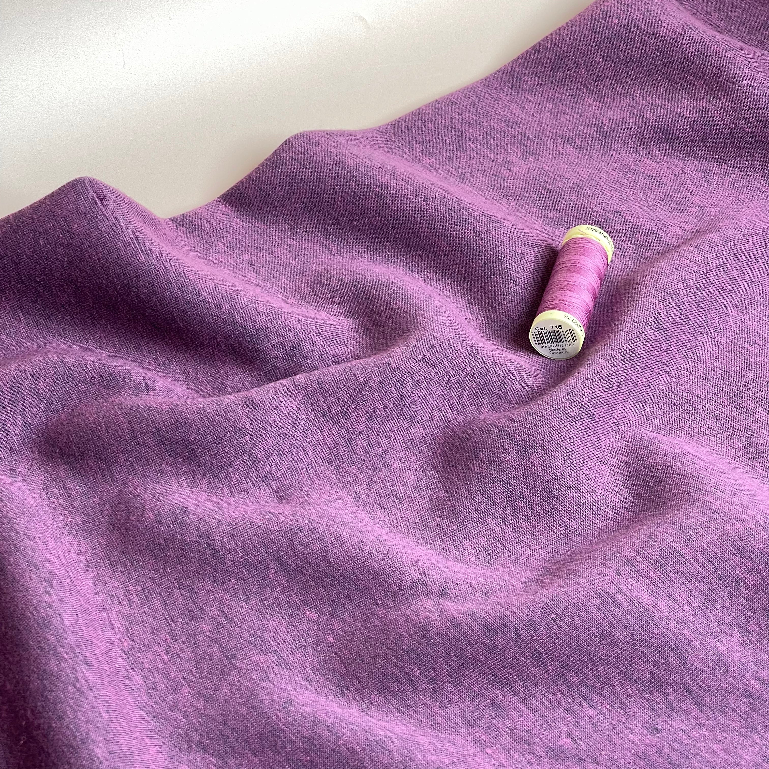 REMNANT 1.30 metres - Danish Design - Snuggly Melange Brushed Sweat-shirting in Rose