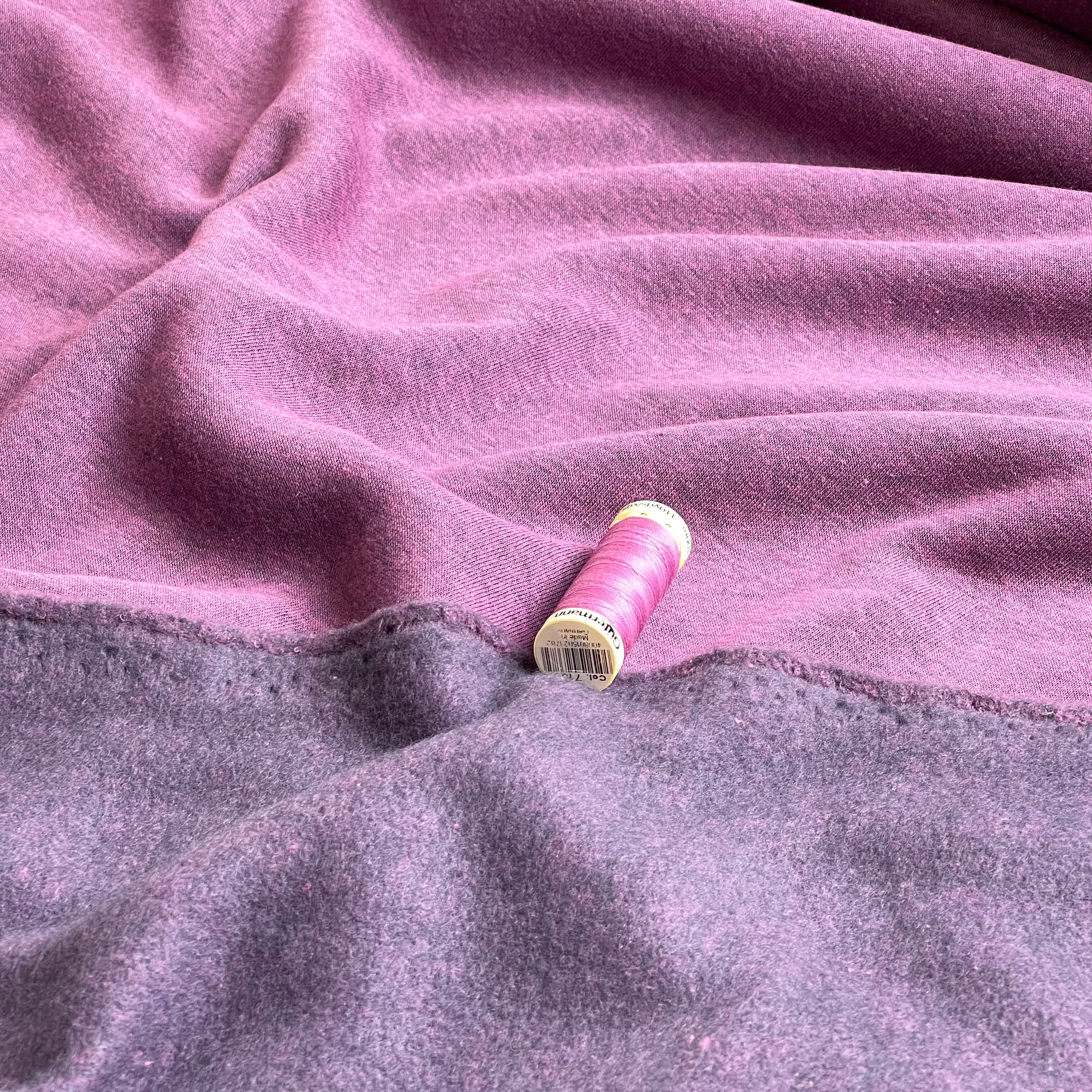 REMNANT 1.30 metres - Danish Design - Snuggly Melange Brushed Sweat-shirting in Rose