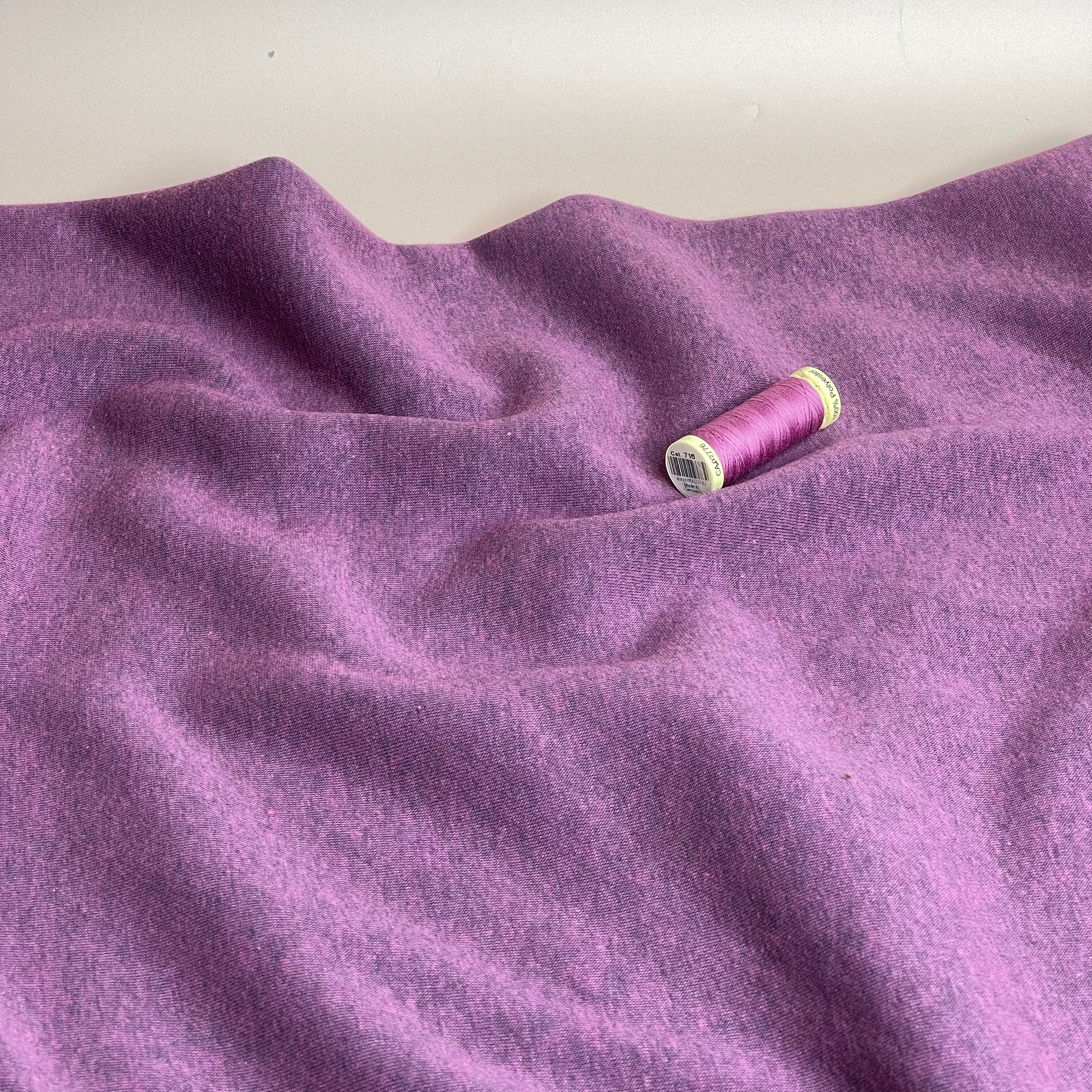 REMNANT 1.30 metres - Danish Design - Snuggly Melange Brushed Sweat-shirting in Rose