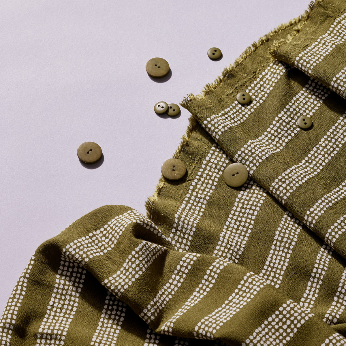 REMNANT 0.8 Metre - Atelier Brunette - Gaia Ivy Green Kesley Viscose Fabric