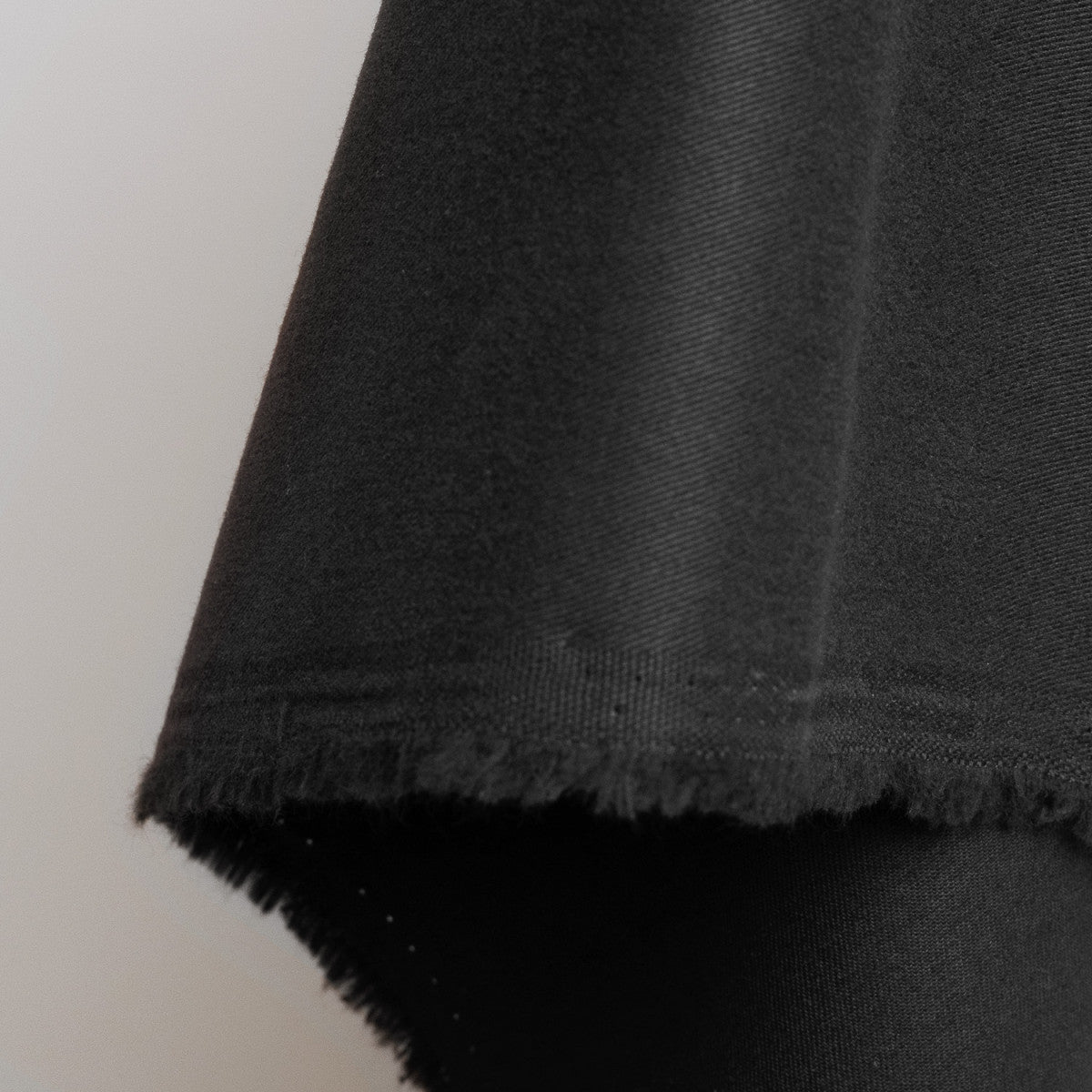 REMNANT 1 Metre - Atelier Brunette - Black Light Cotton Gabardine Fabric