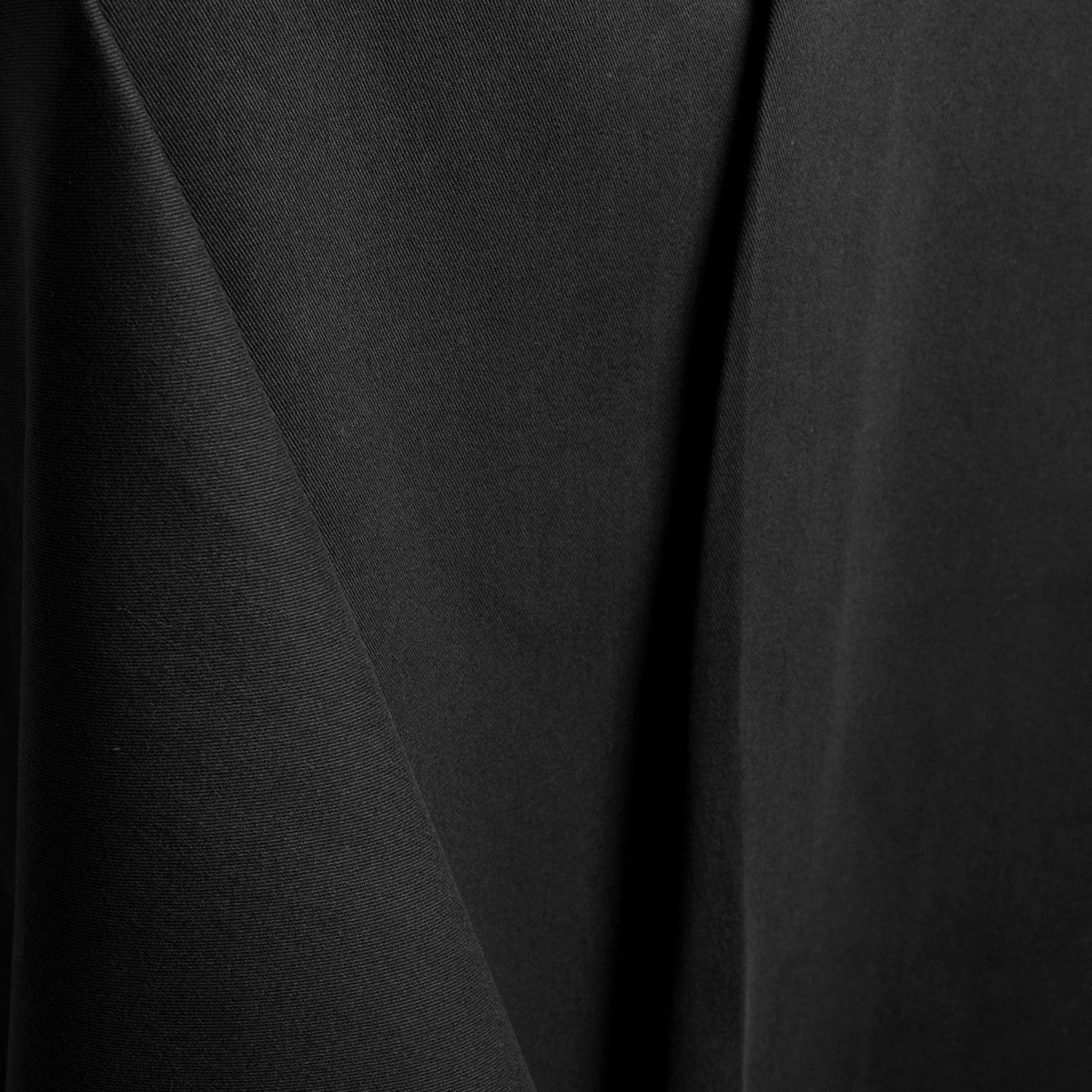 REMNANT 1 Metre - Atelier Brunette - Black Light Cotton Gabardine Fabric