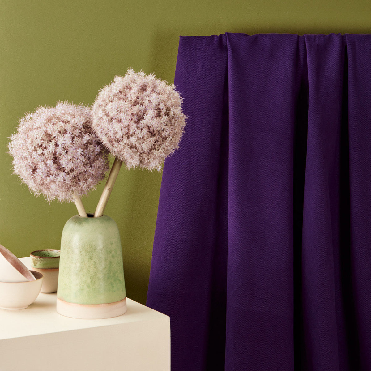 Atelier Brunette - Majestic Purple Cotton Gabardine Fabric
