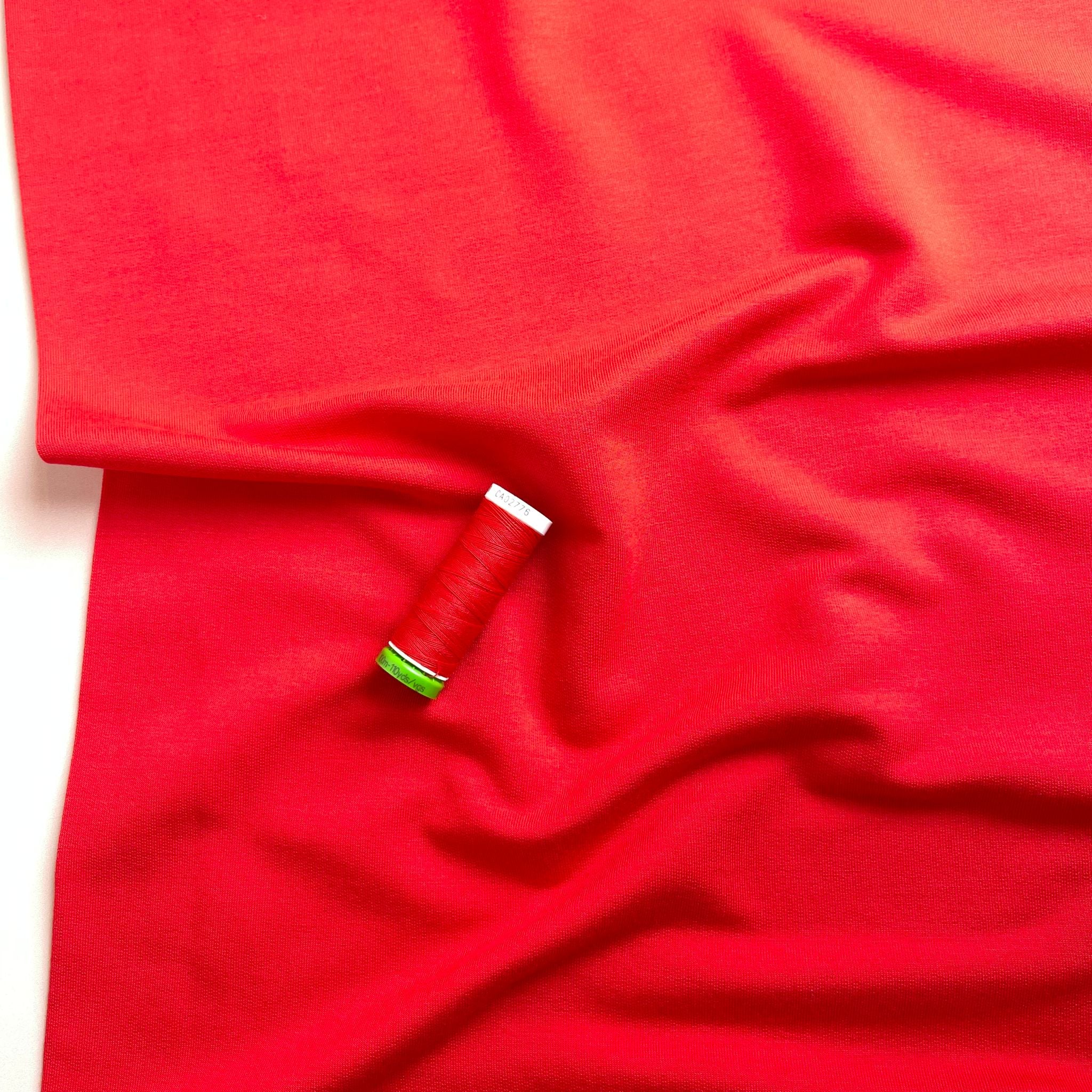 REMNANT 2.06 Metres - Splendour Modal French Terry in Crimson