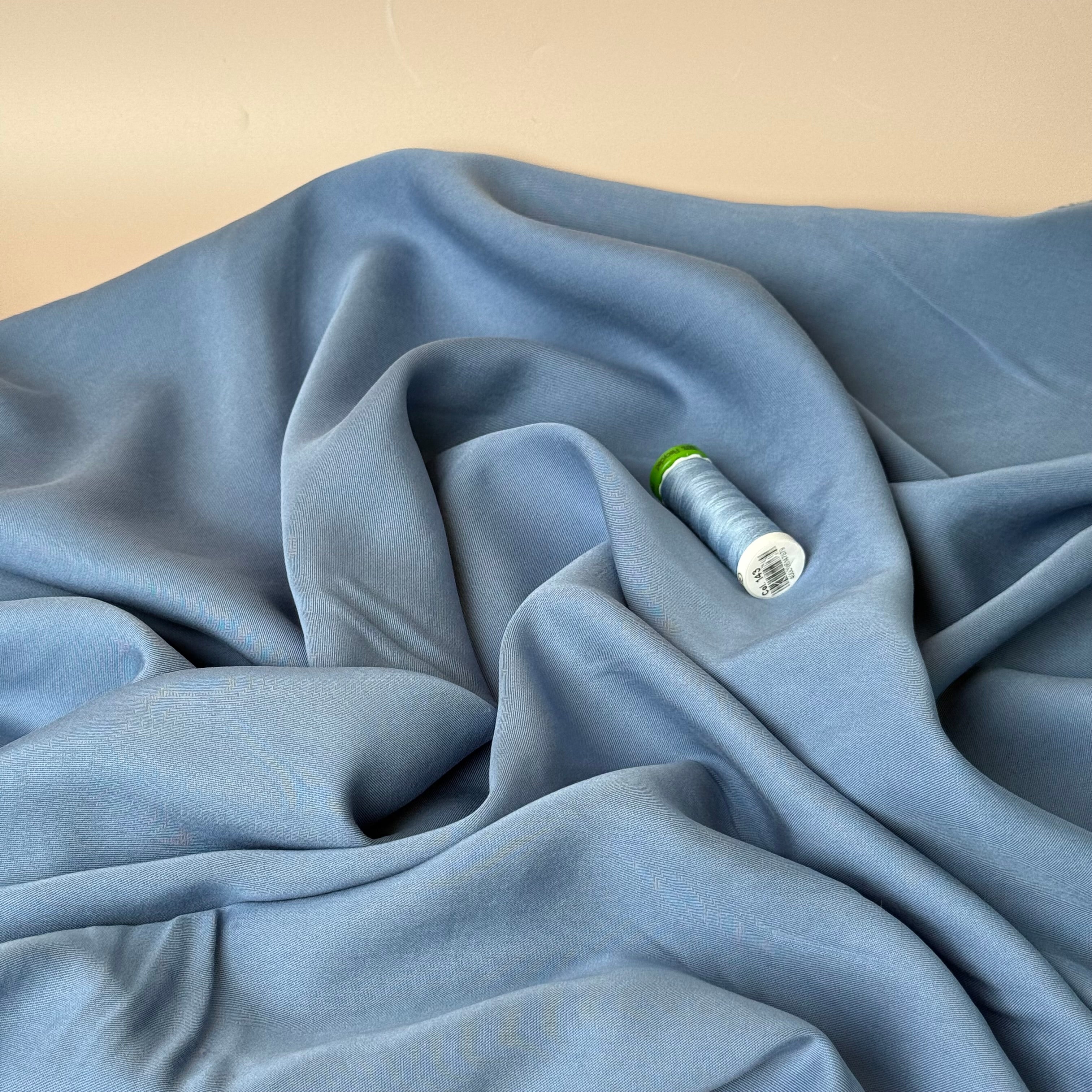 Lush in Blue TENCEL™ Lyocell Sandwashed Twill