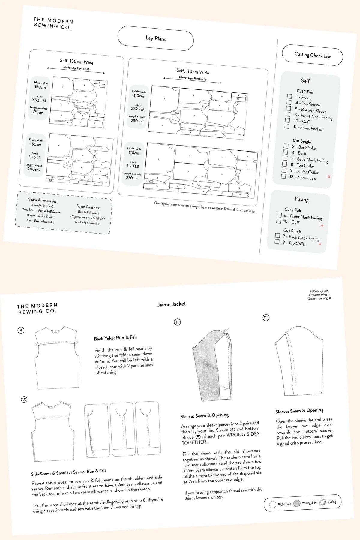 The Modern Sewing Co - Jaime Jacket Pattern