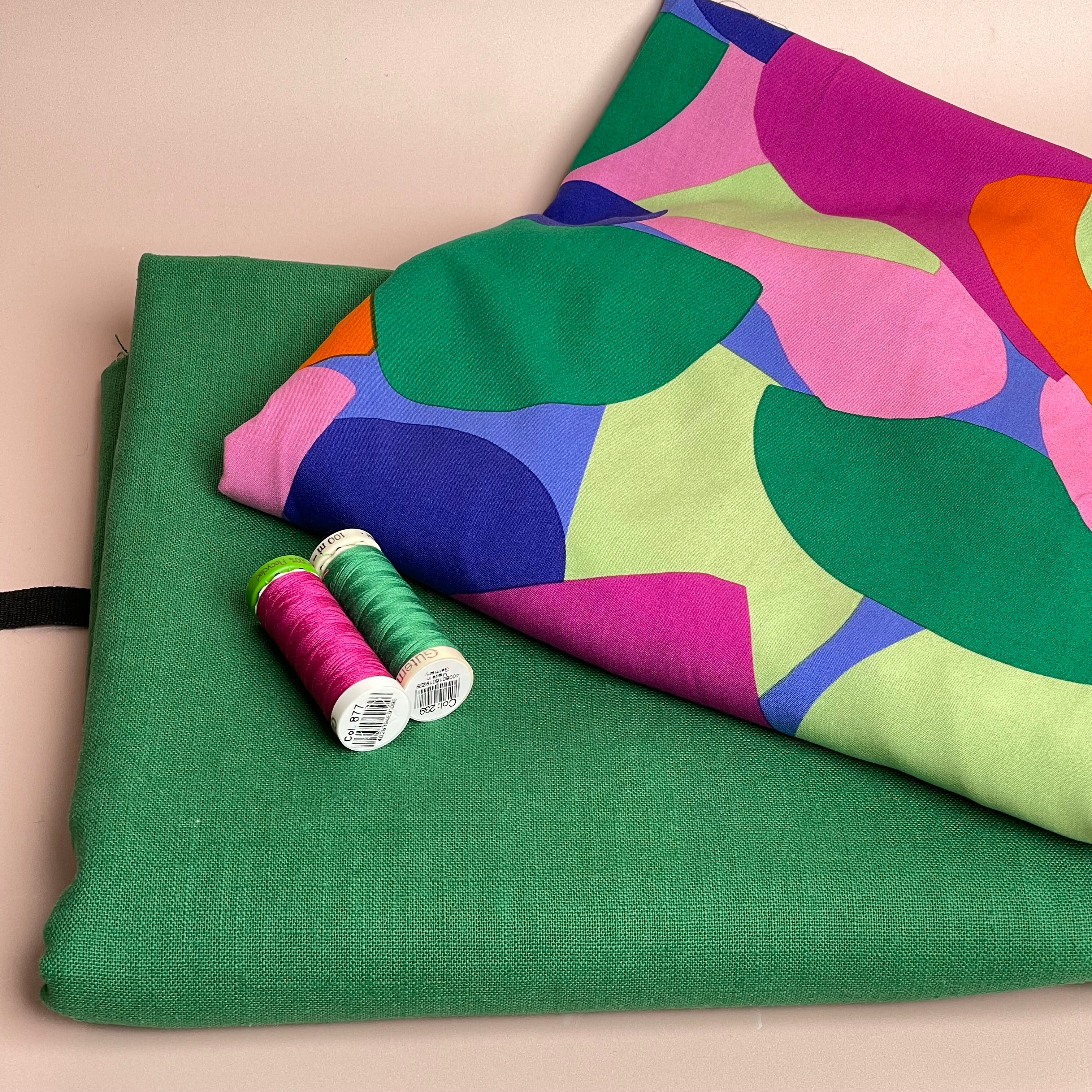 Make an Outfit Colour Bundle - Rockpool EcoVero Viscose with Emerald Breeze Washed Linen