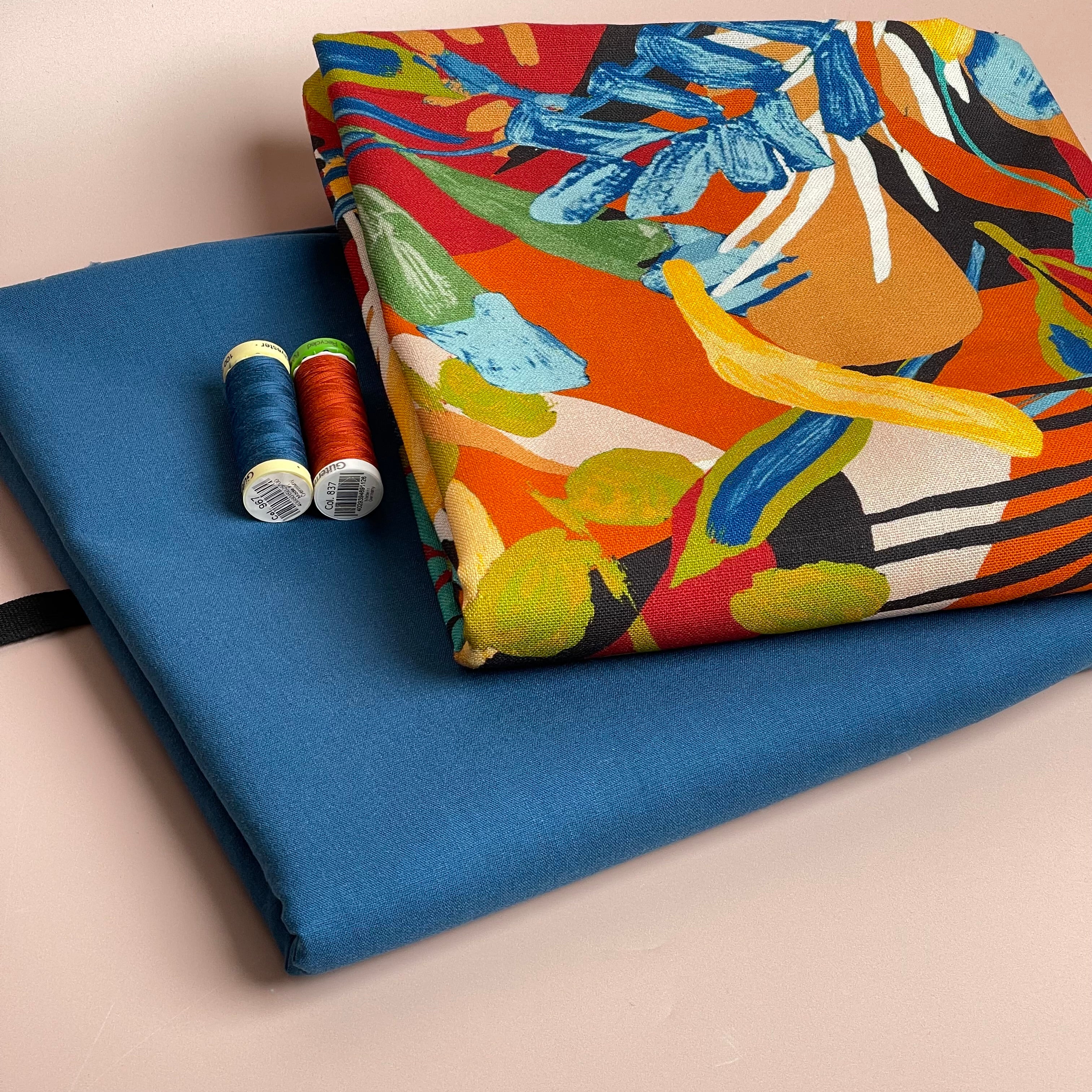 Make an Outfit Colour Bundle - Tropical Forest Viscose Linen with Moroccan Sorona Linen