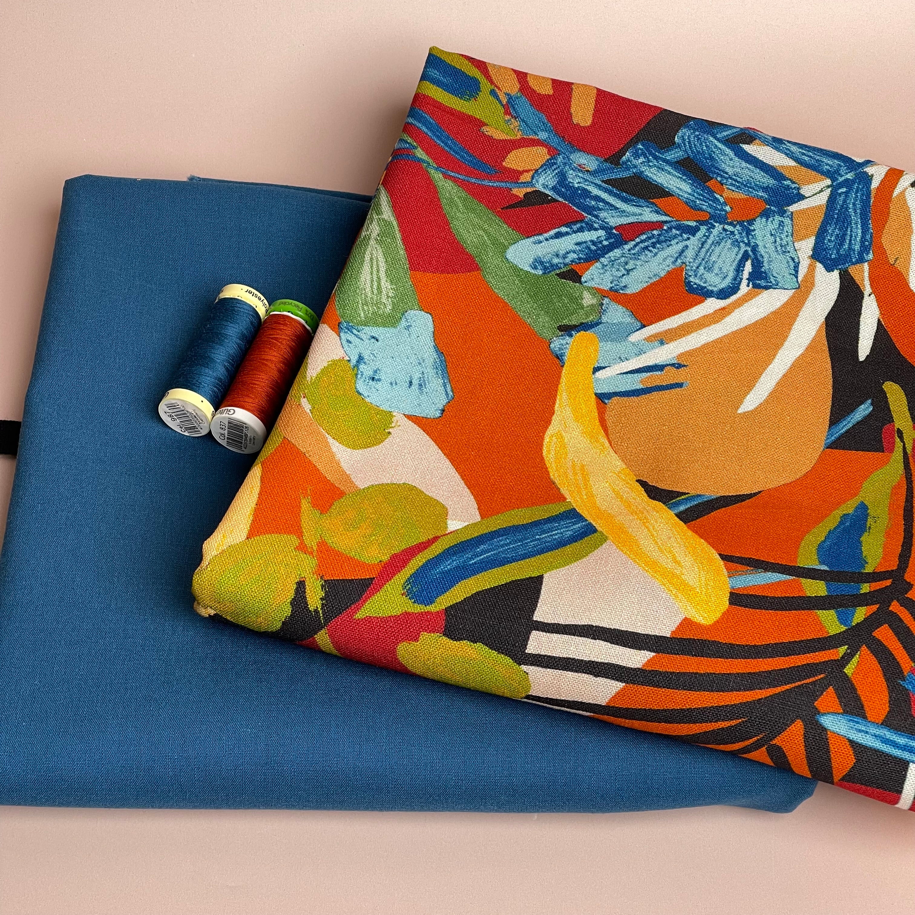 Make an Outfit Colour Bundle - Tropical Forest Viscose Linen with Moroccan Sorona Linen