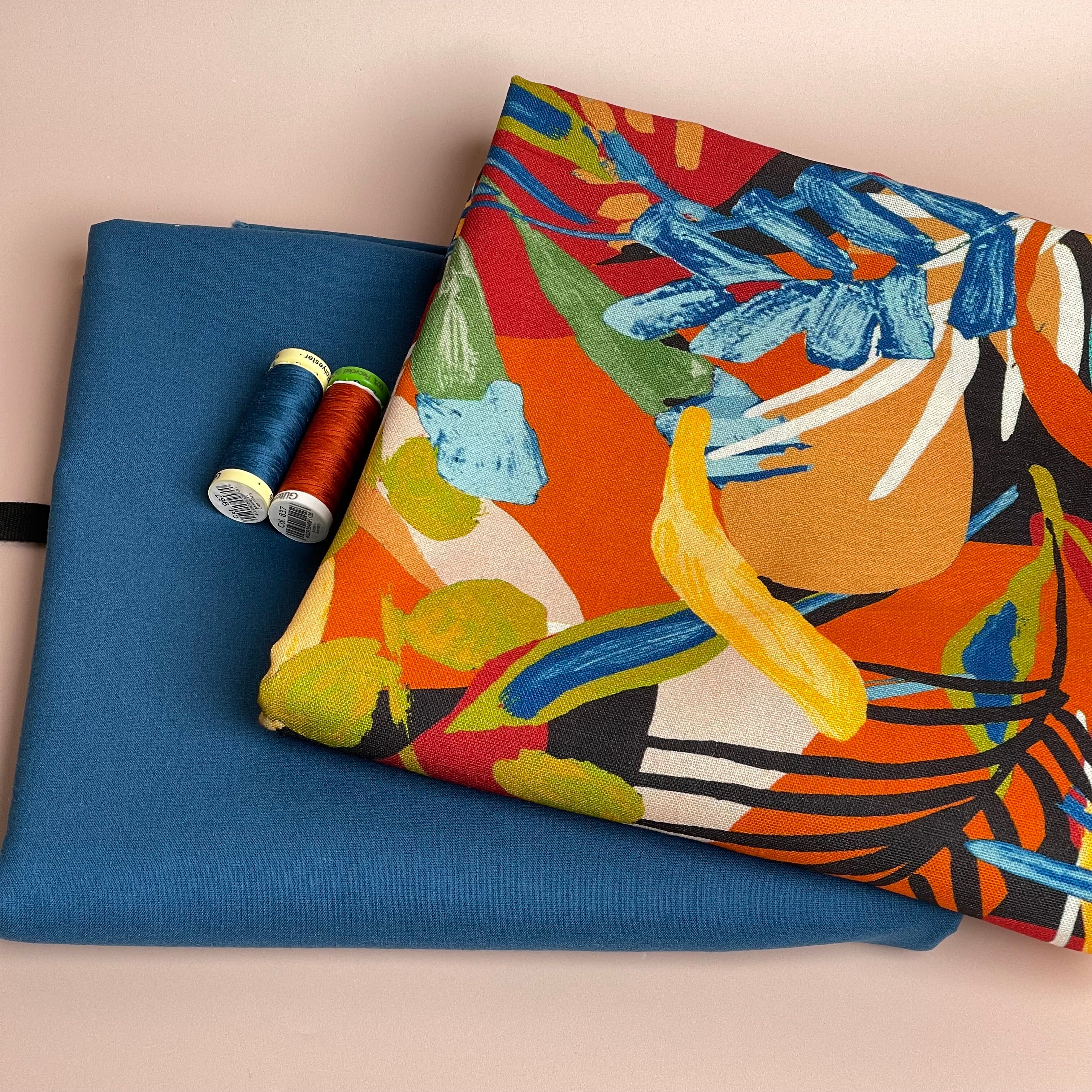 Make an Outfit Colour Bundle - Tropical Forest Viscose Linen with Moroccan Sorona Linen