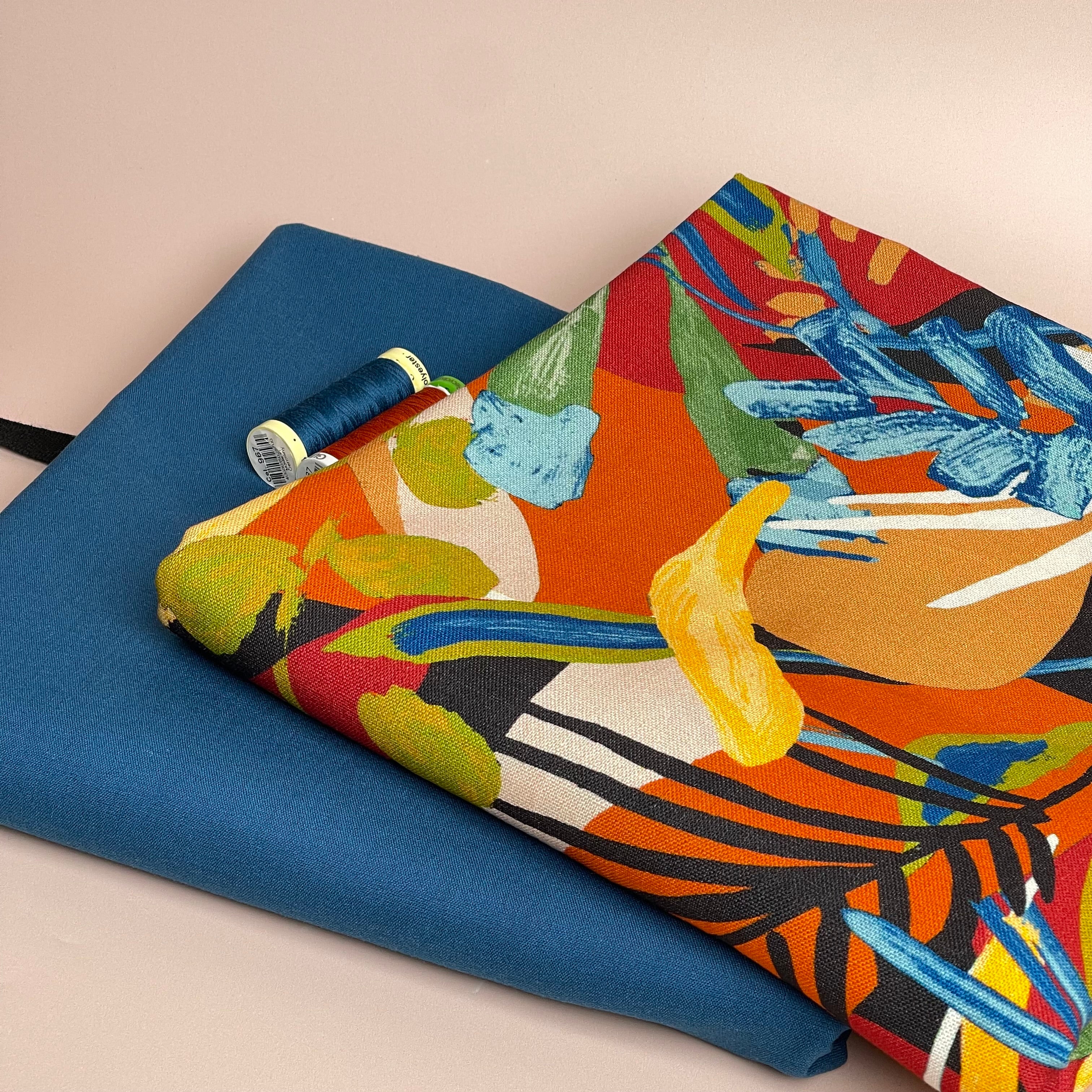 Make an Outfit Colour Bundle - Tropical Forest Viscose Linen with Moroccan Sorona Linen