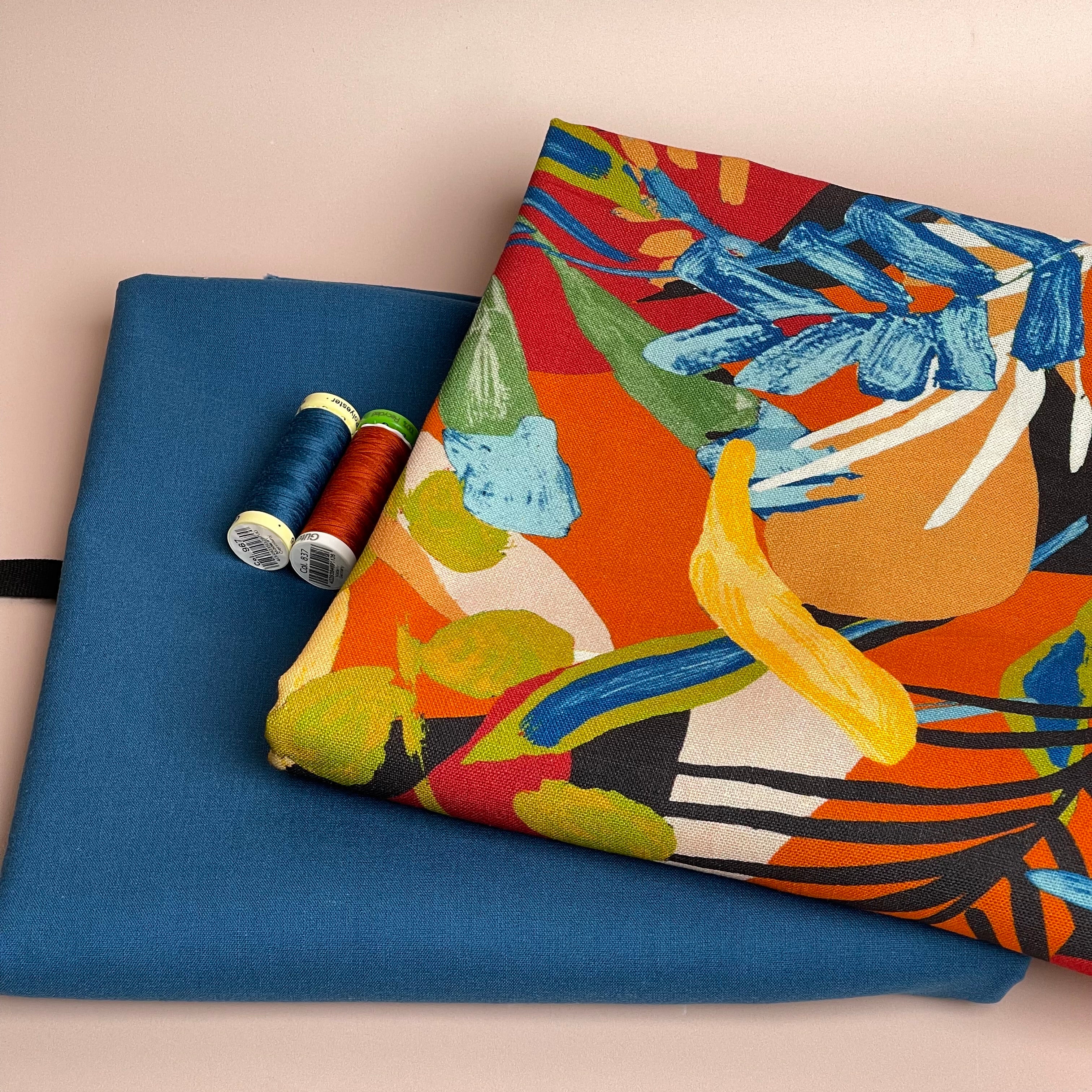 Make an Outfit Colour Bundle - Tropical Forest Viscose Linen with Moroccan Sorona Linen