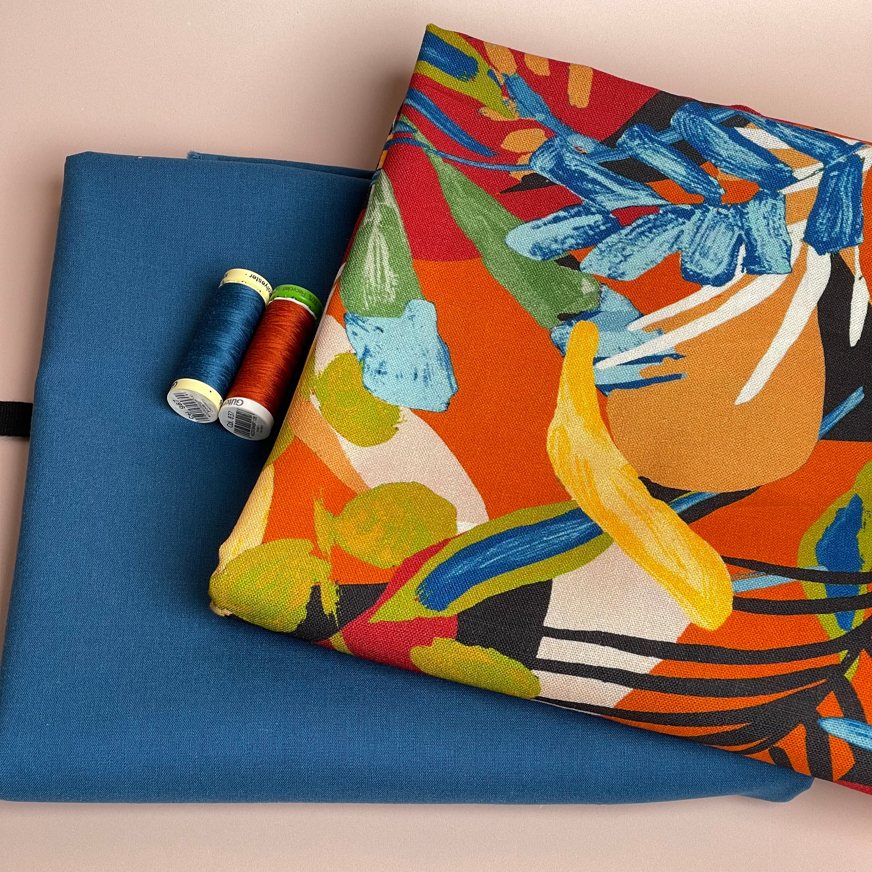 Make an Outfit Colour Bundle - Tropical Forest Viscose Linen with Moroccan Sorona Linen