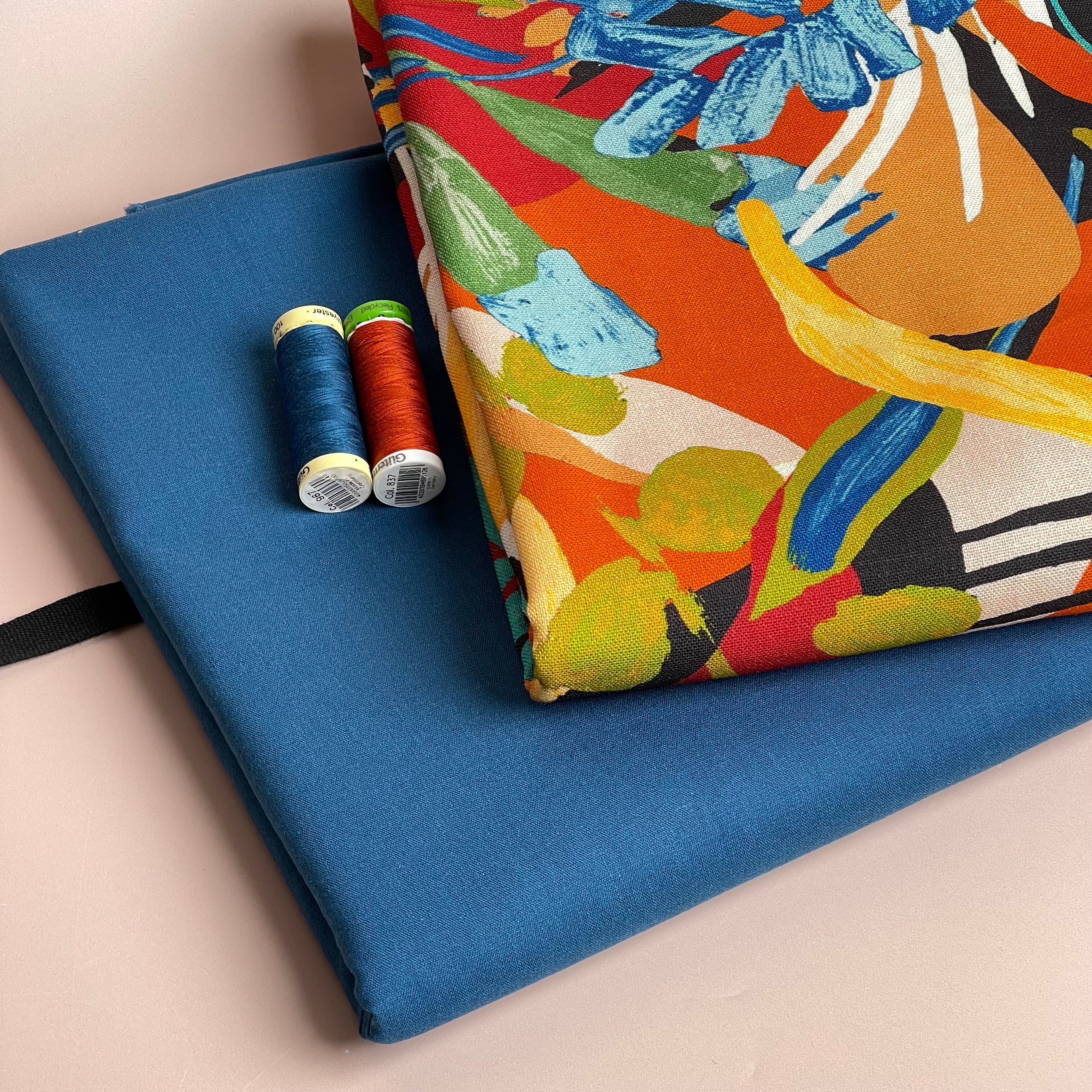 Make an Outfit Colour Bundle - Tropical Forest Viscose Linen with Moroccan Sorona Linen