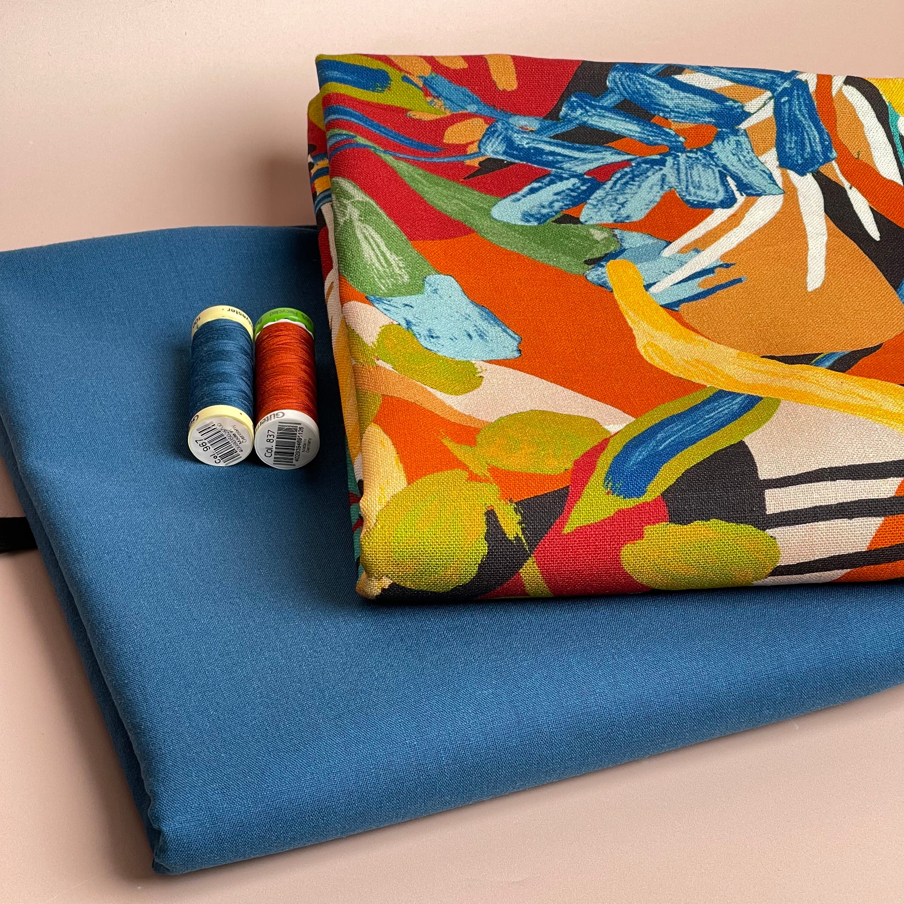 Make an Outfit Colour Bundle - Tropical Forest Viscose Linen with Moroccan Sorona Linen
