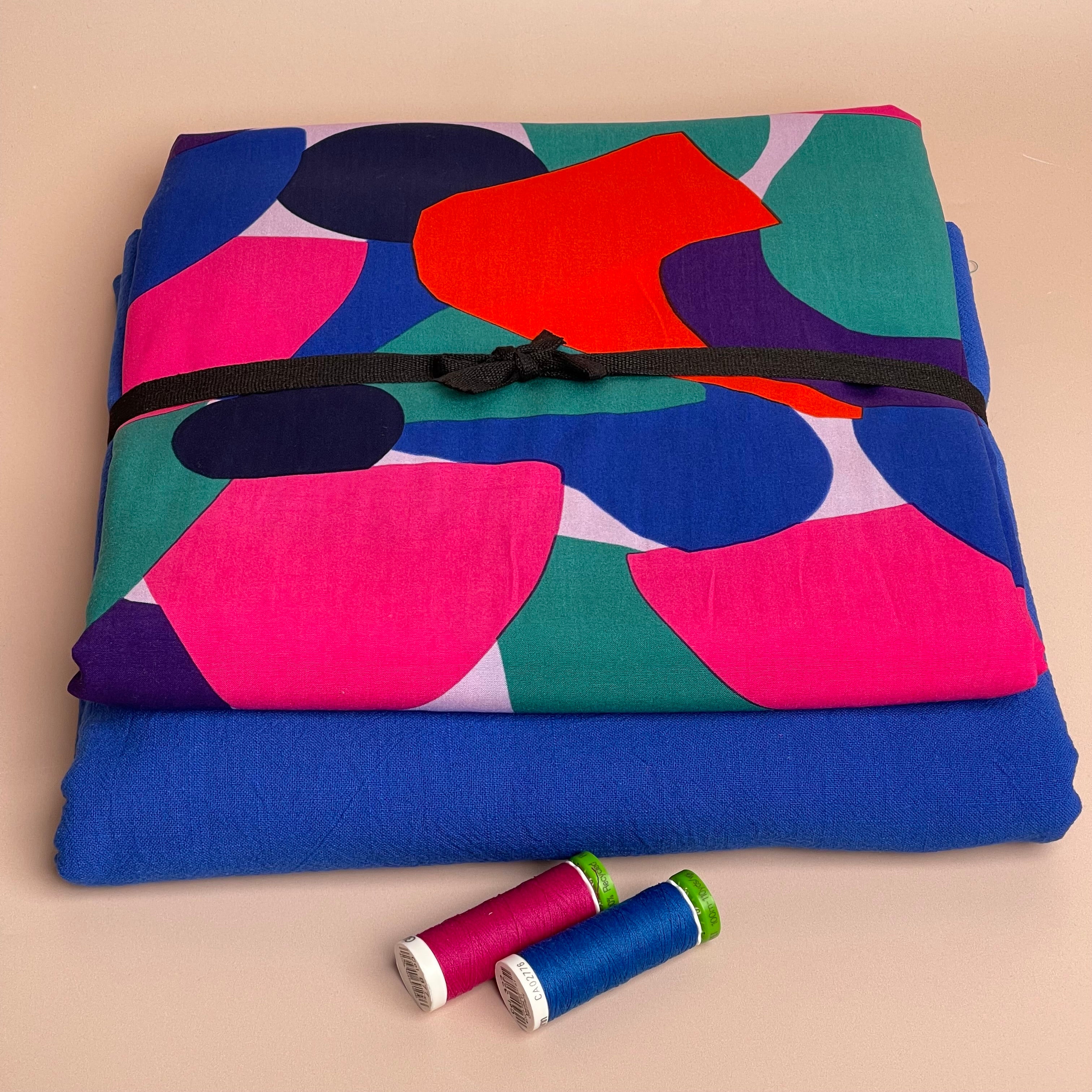 Make an Outfit Colour Bundle - Rockpool EcoVero Viscose with Cobalt Washed Cotton