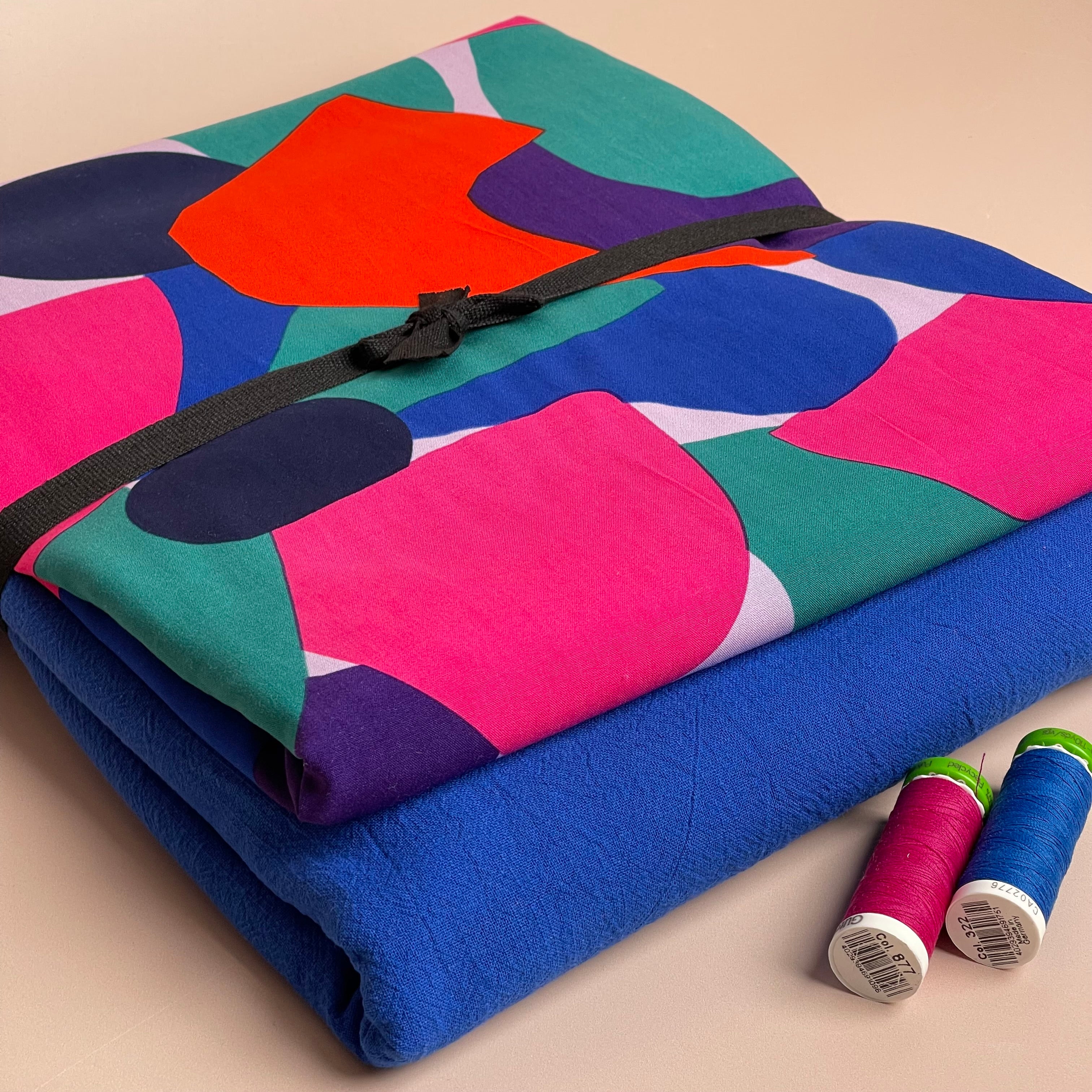 Make an Outfit Colour Bundle - Rockpool EcoVero Viscose with Cobalt Washed Cotton