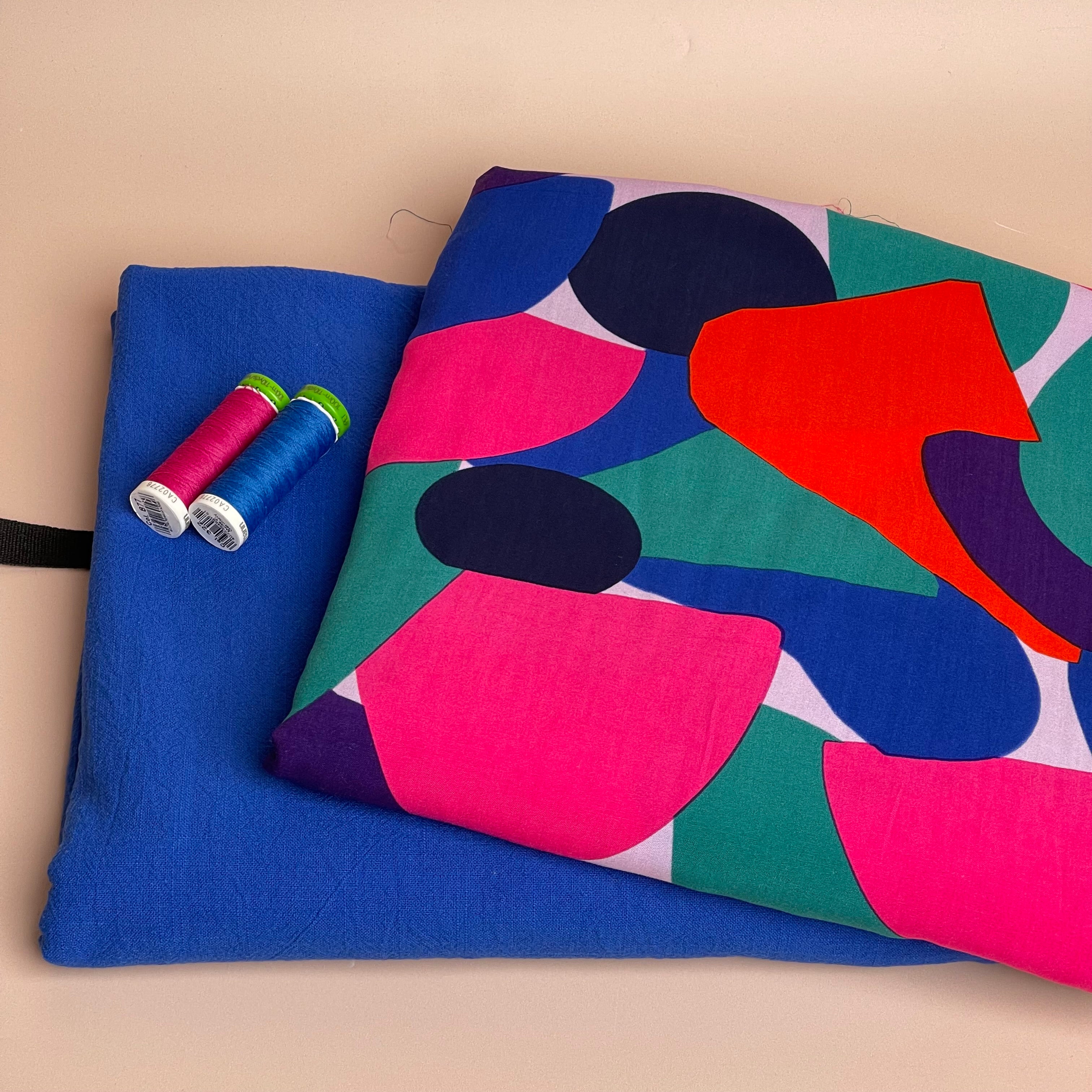 Make an Outfit Colour Bundle - Rockpool EcoVero Viscose with Cobalt Washed Cotton