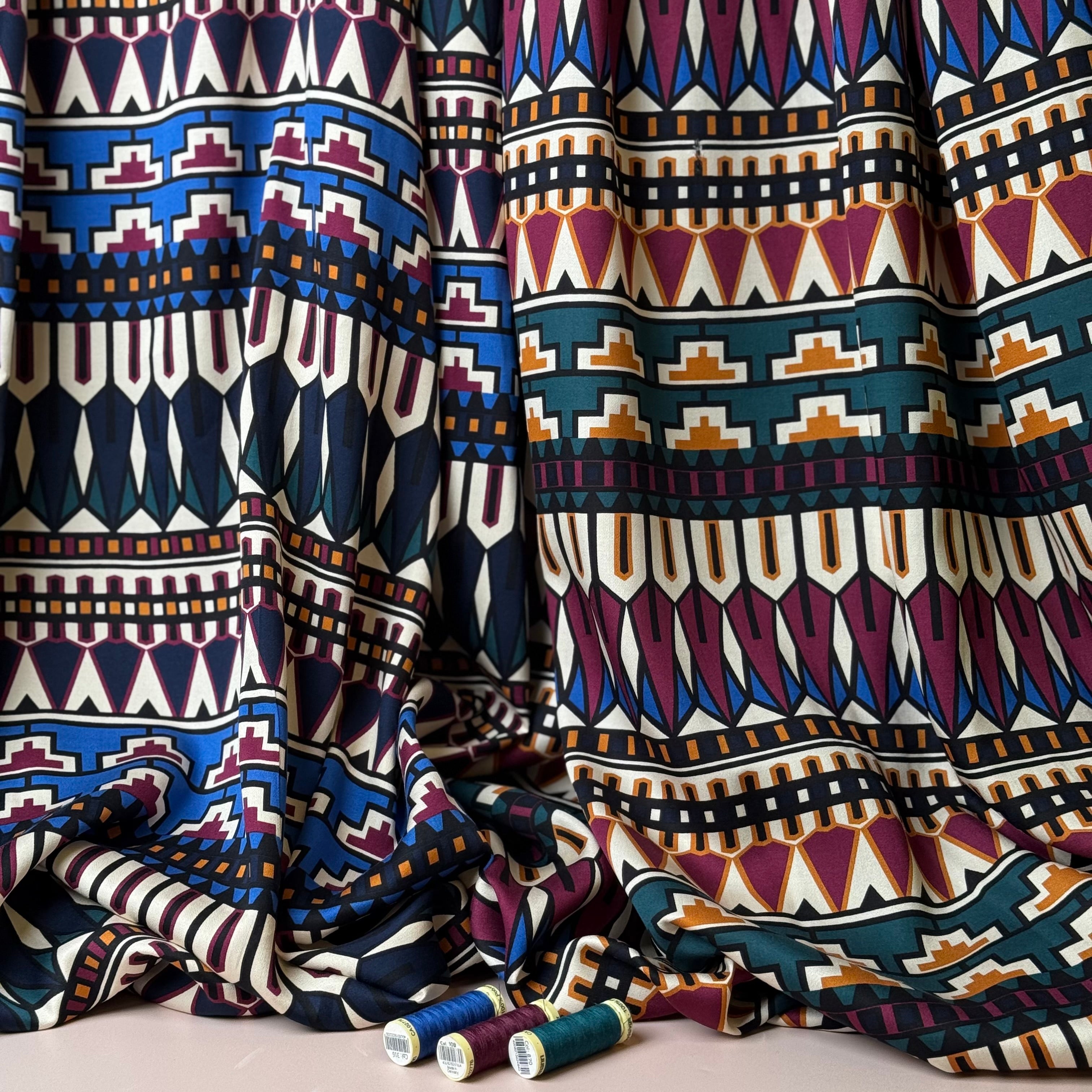 Sewing Kit - Luella Skirt in Autumn Jewel Viscose (Multiple Colours)
