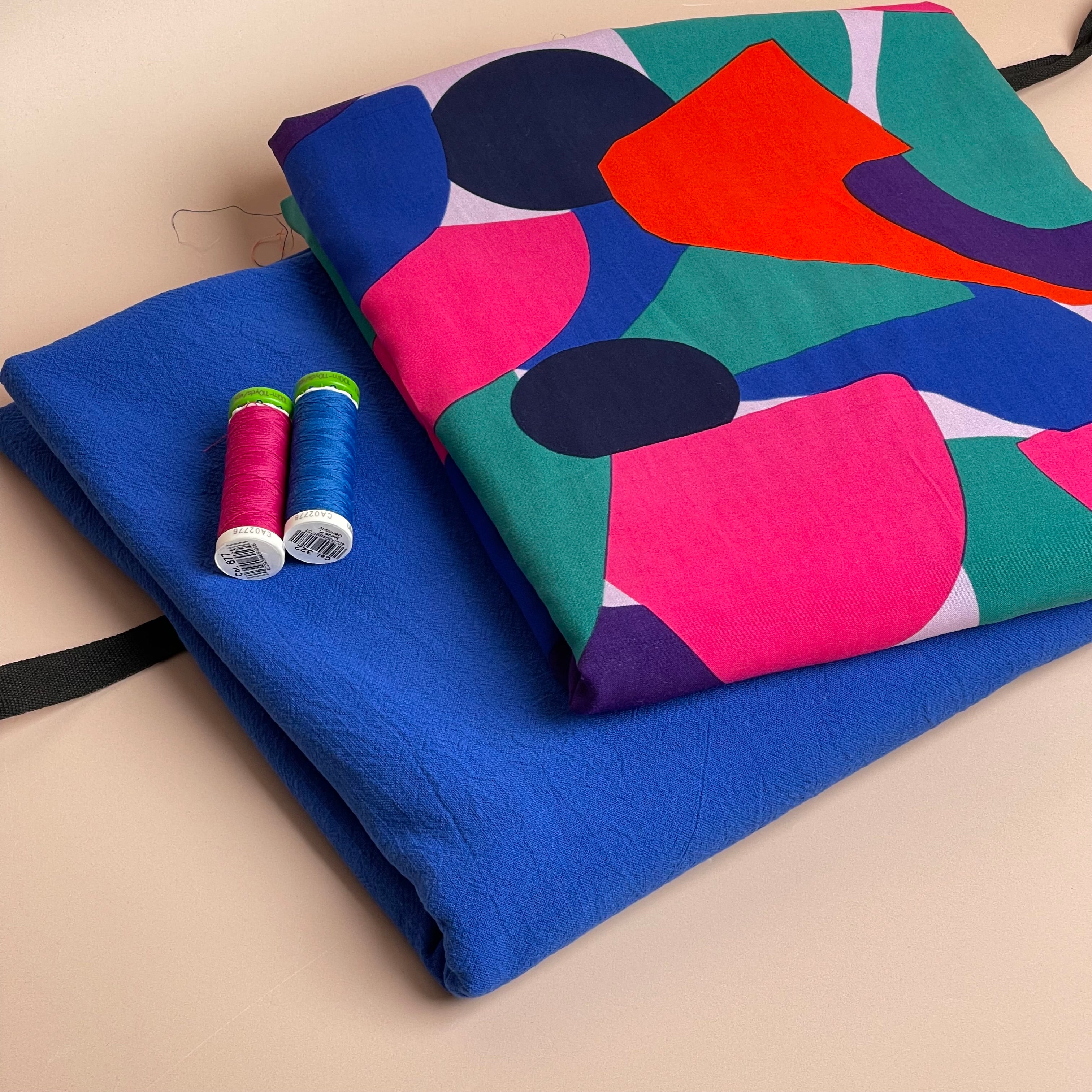 Make an Outfit Colour Bundle - Rockpool EcoVero Viscose with Cobalt Washed Cotton