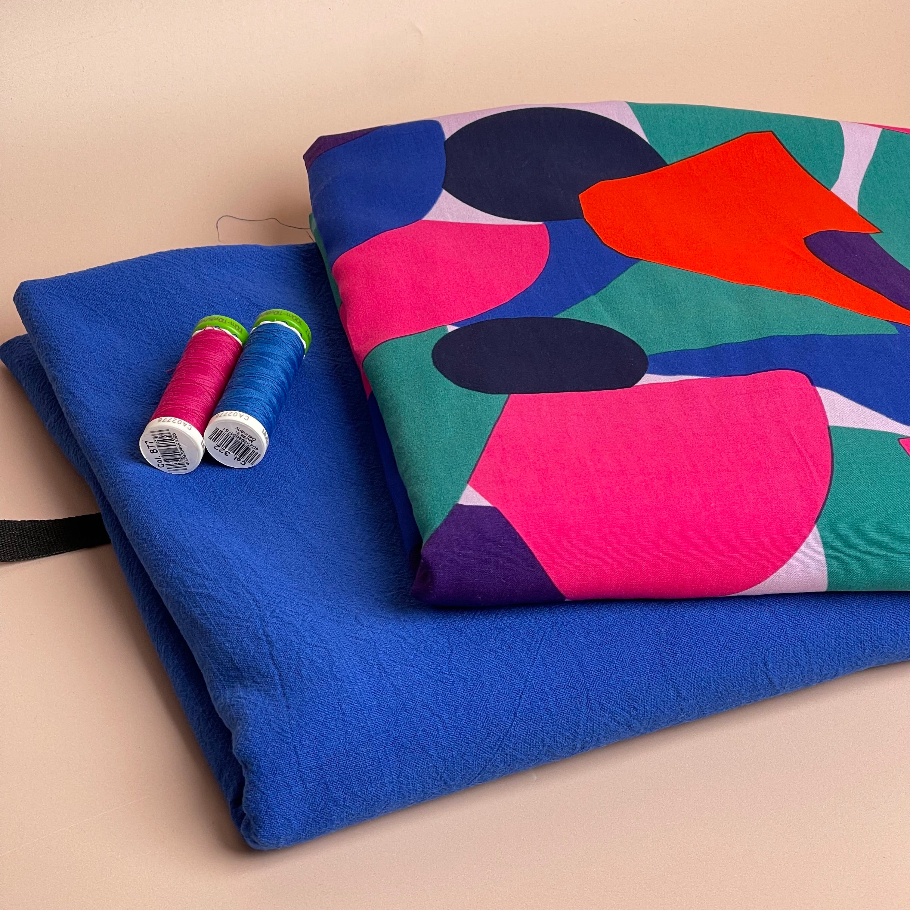 Make an Outfit Colour Bundle - Rockpool EcoVero Viscose with Cobalt Washed Cotton