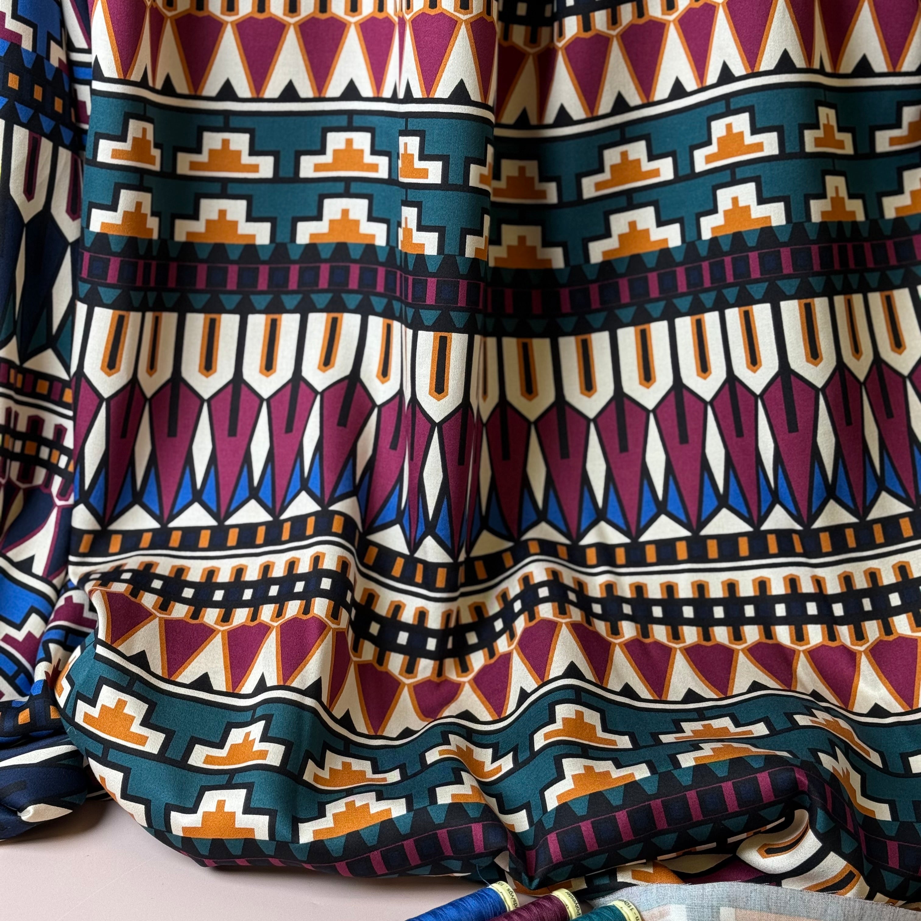 Sewing Kit - Luella Skirt in Autumn Jewel Viscose (Multiple Colours)