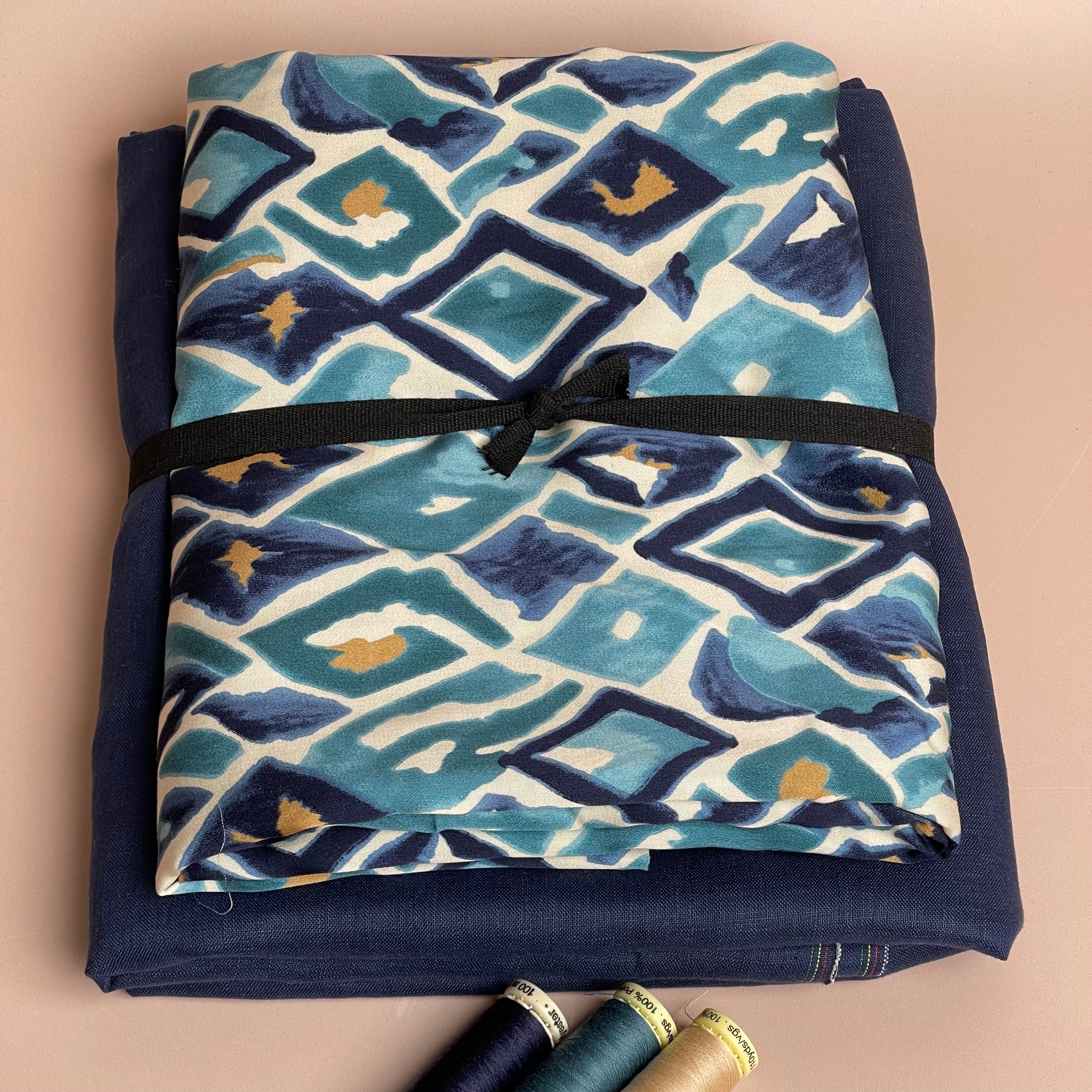 Make an Outfit Colour Bundle - Painted Diamond Viscose Sateen and Pure Fine Linen