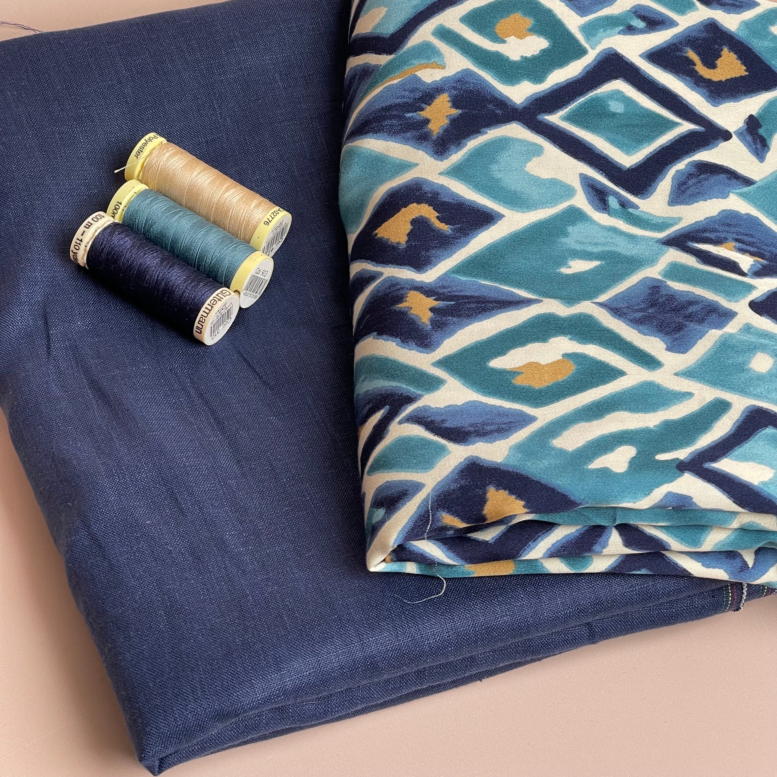 Make an Outfit Colour Bundle - Painted Diamond Viscose Sateen and Pure Fine Linen
