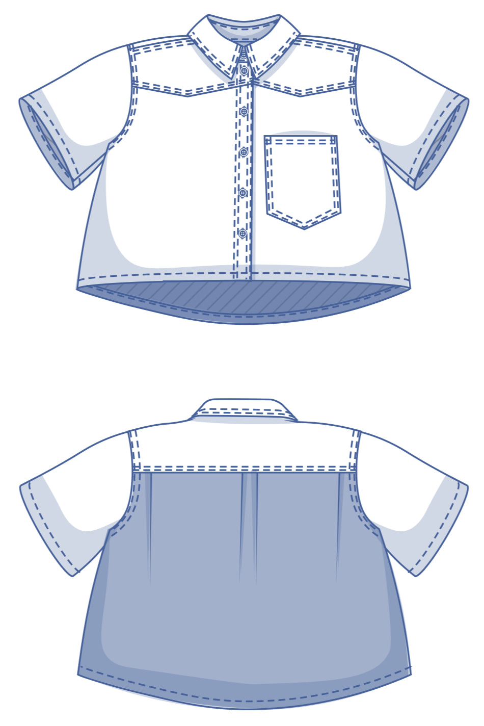 Fibre Mood - MELODY & MIMI & MELANIE Shirt Sewing Pattern