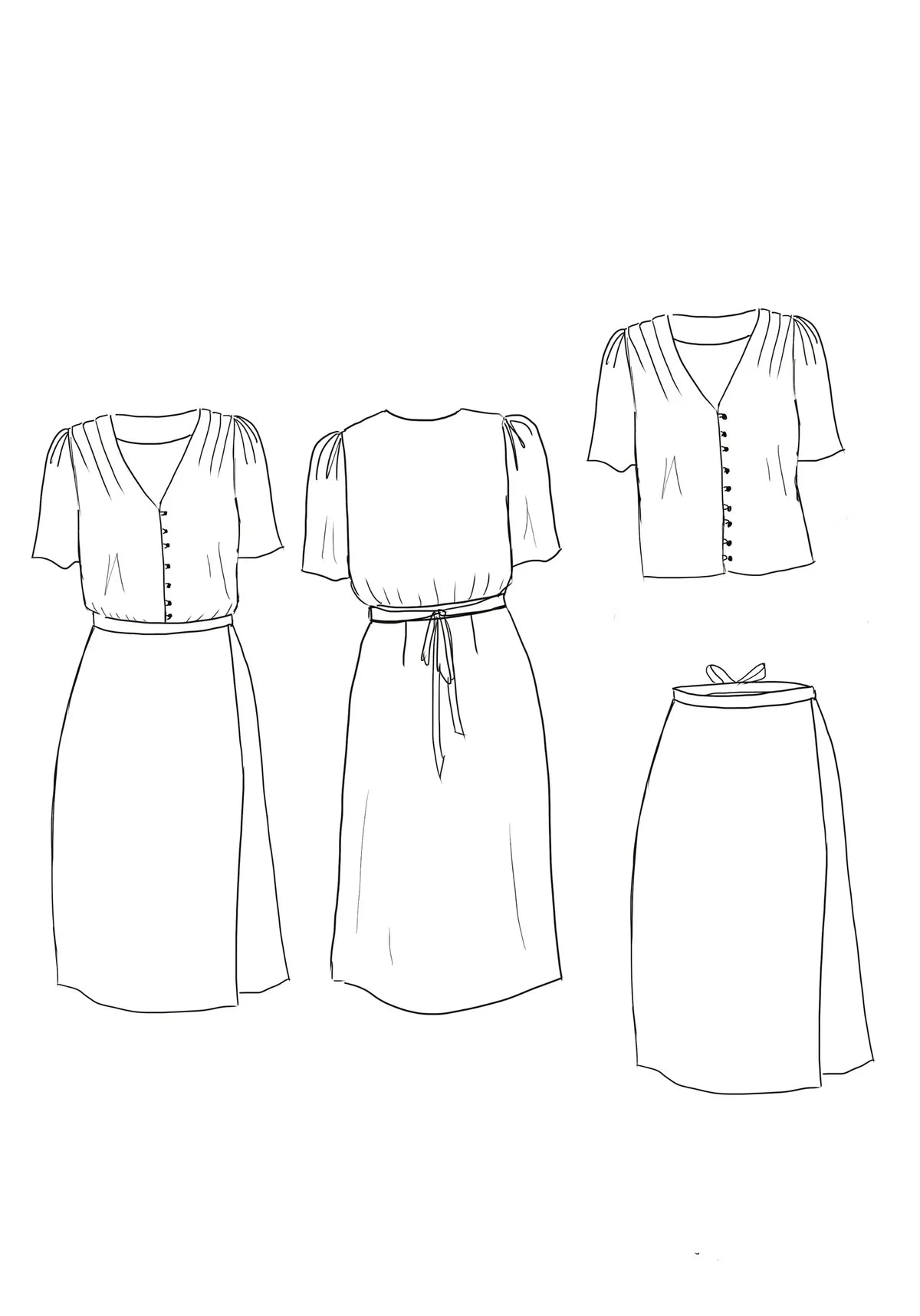 Maison Fauve - Penelope Dress, Blouse and Skirt Sewing Pattern