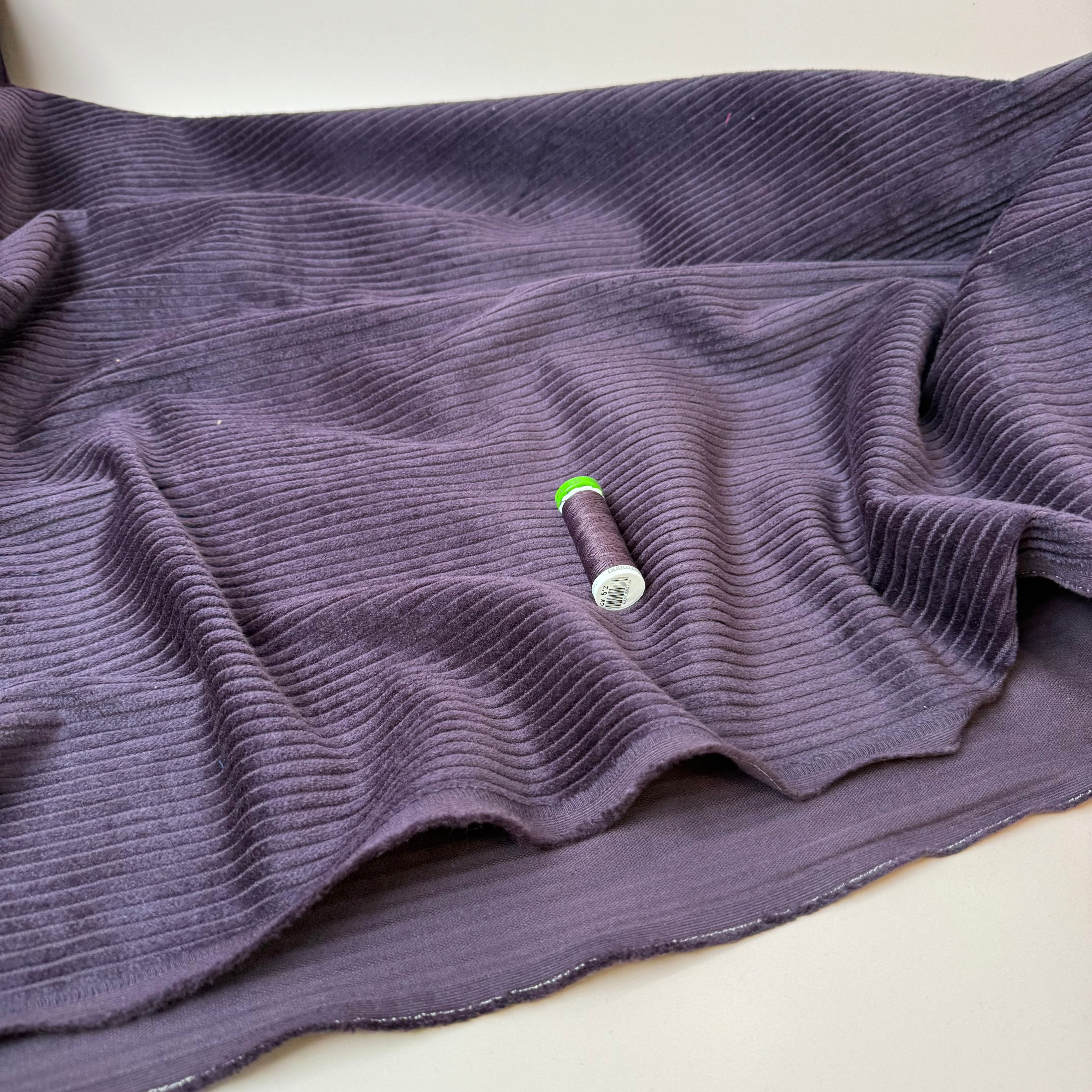Pure Cotton Washed Corduroy 4.5W in Deep Purple